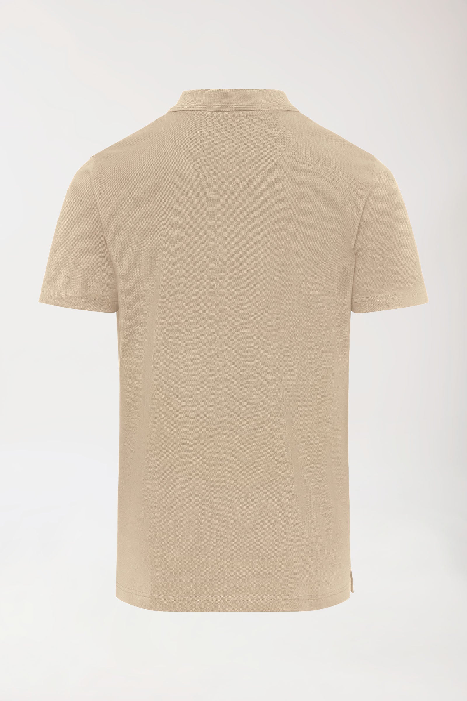 COMFY FLEX Stretch Shirt Herren - Polokragen sand, Rückansicht 