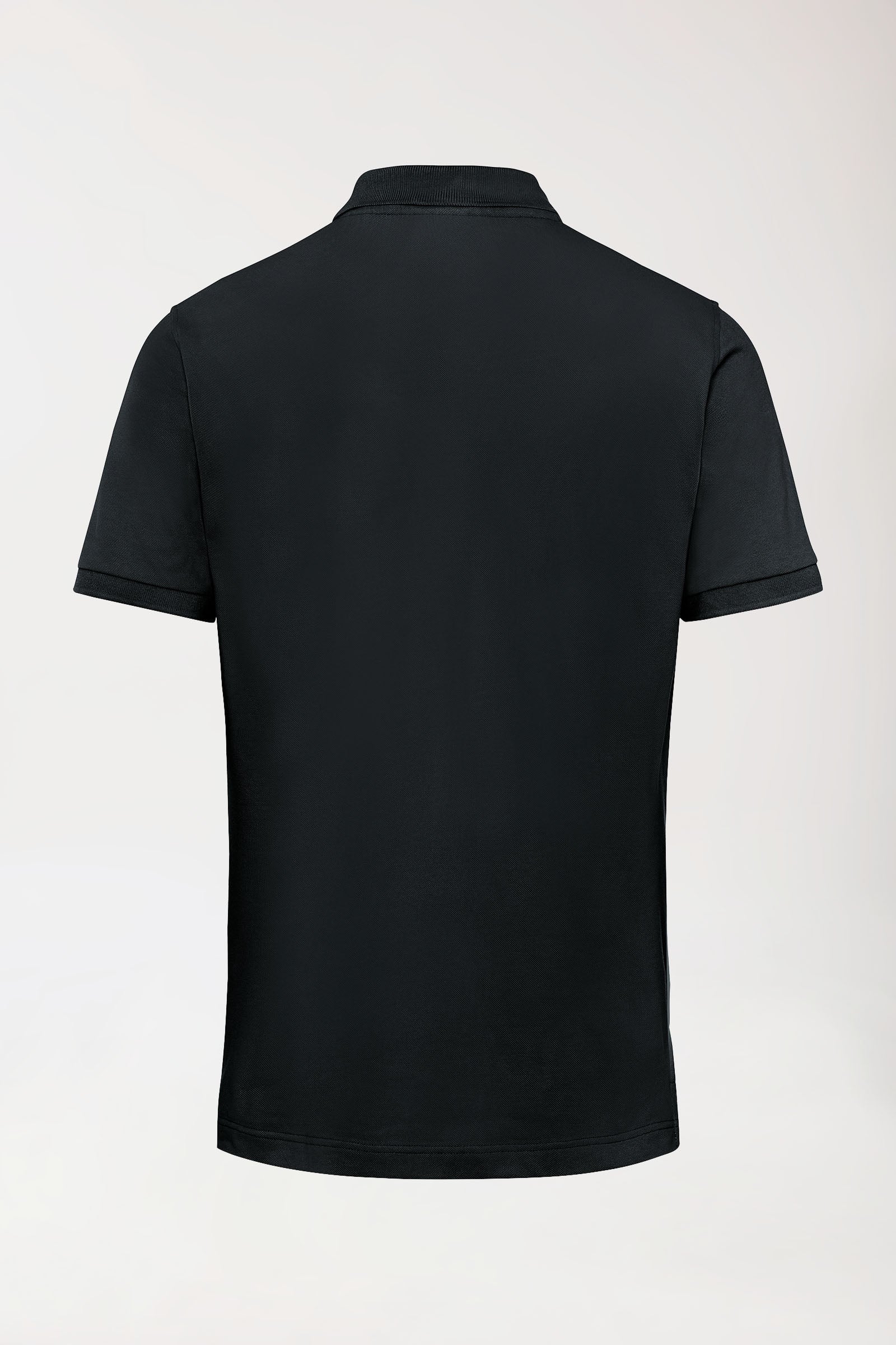 Stretch Shirt Herren - Polokragen schwarz, Rückansicht 