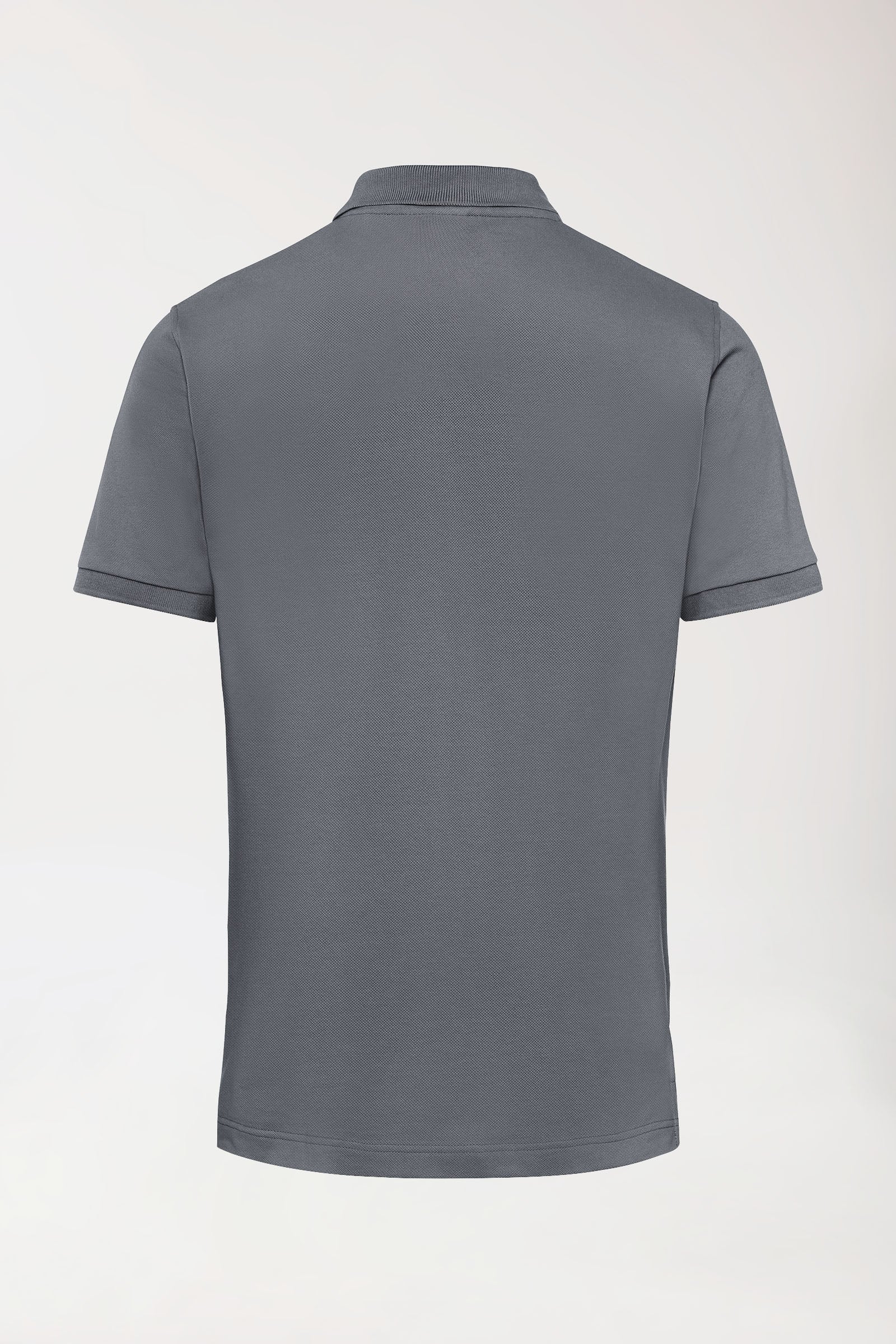 Stretch Shirt Herren - Polokragen steingrau