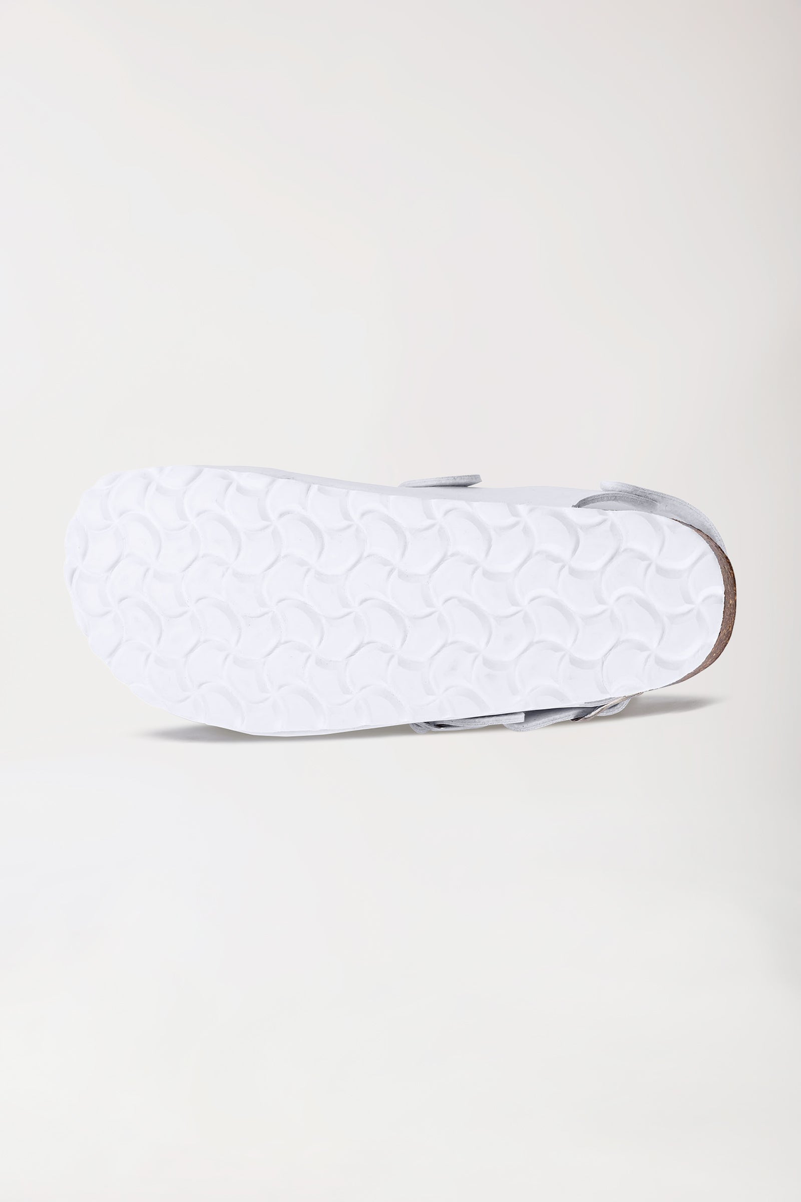 Damen Clog weiß/pfirsichrosa/blau, Rückansicht 