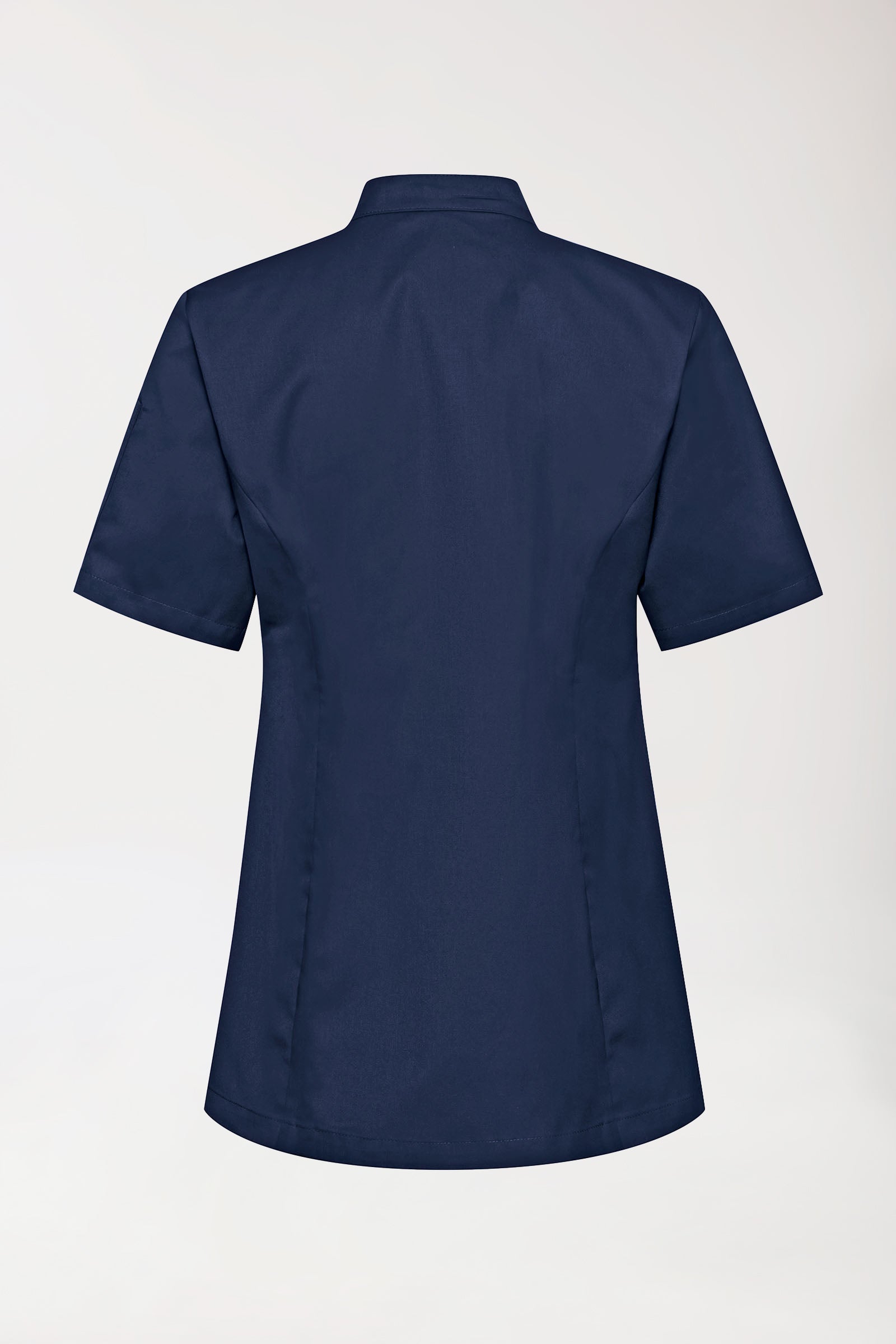 Gastro Kochjacke Damen - 1/2 Arm navy, Rückansicht 