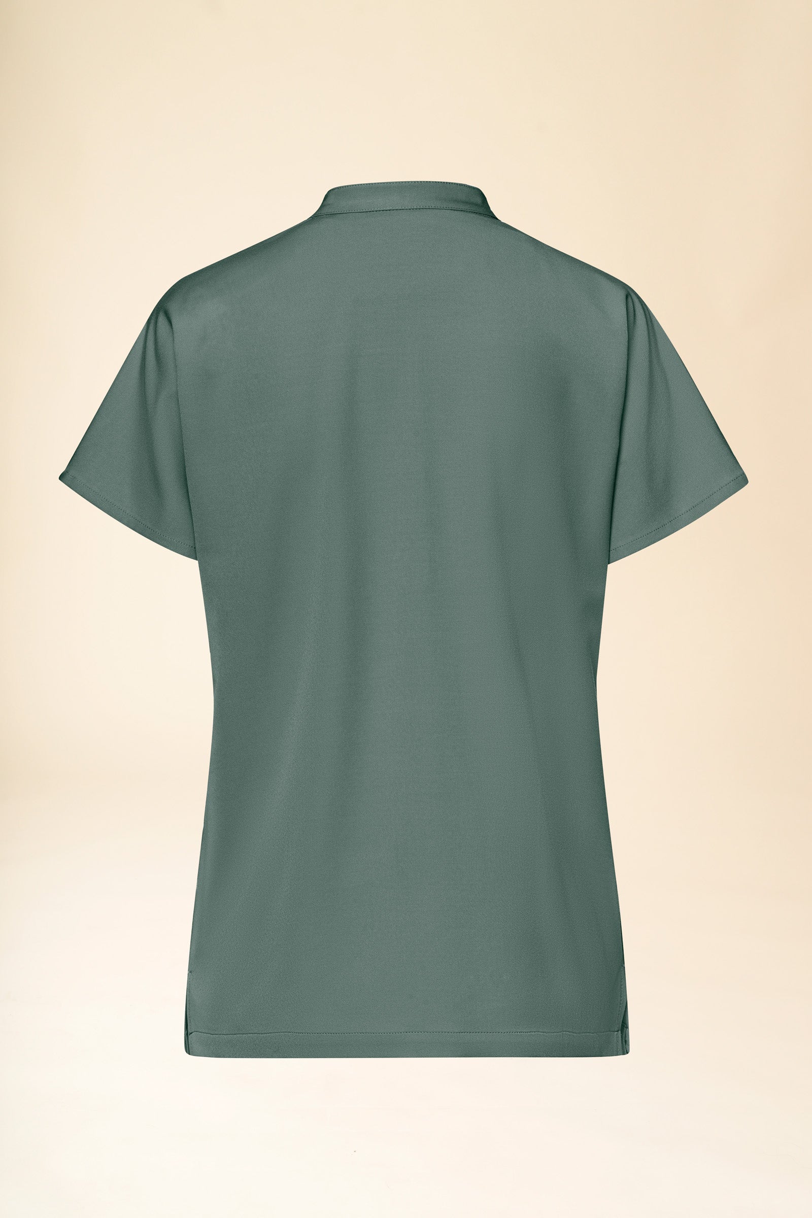 KAERE Schlupfkasack Damen - Stehkragen dunkelgrün, Rückansicht 