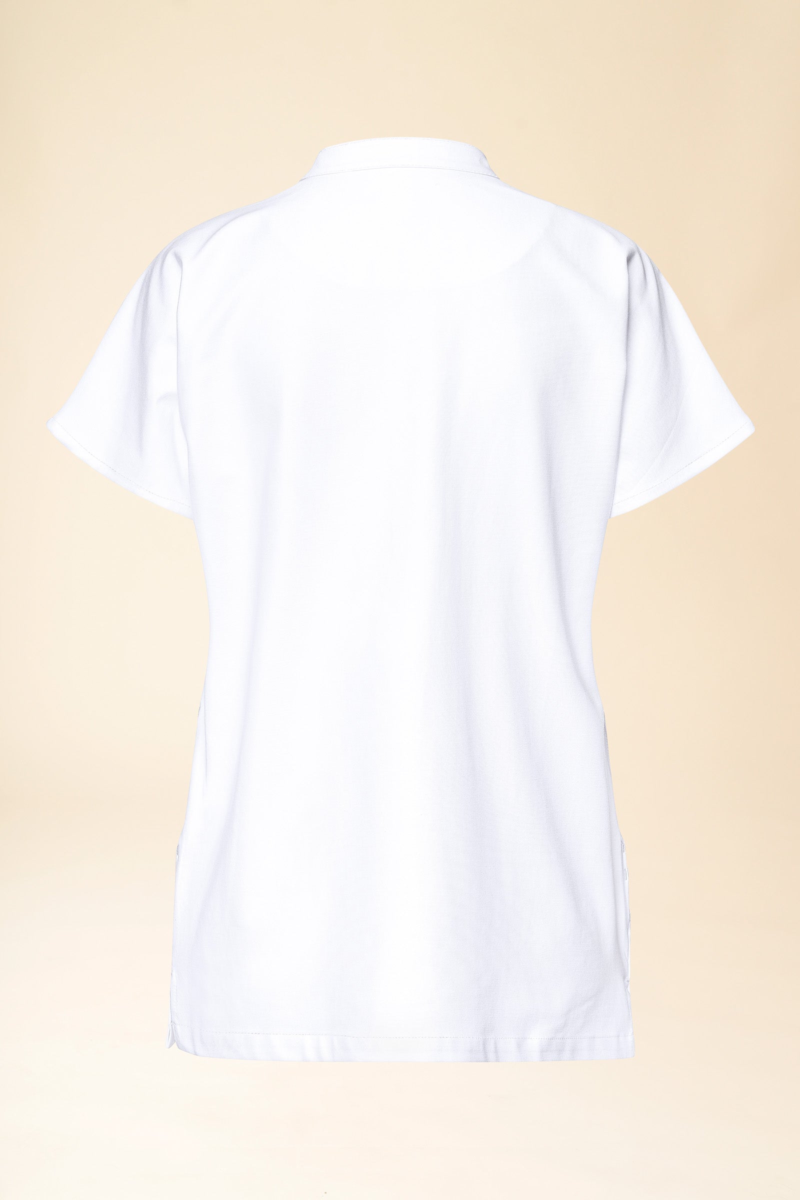 KAERE Schlupfkasack Damen - Stehkragen weiß, Rückansicht 