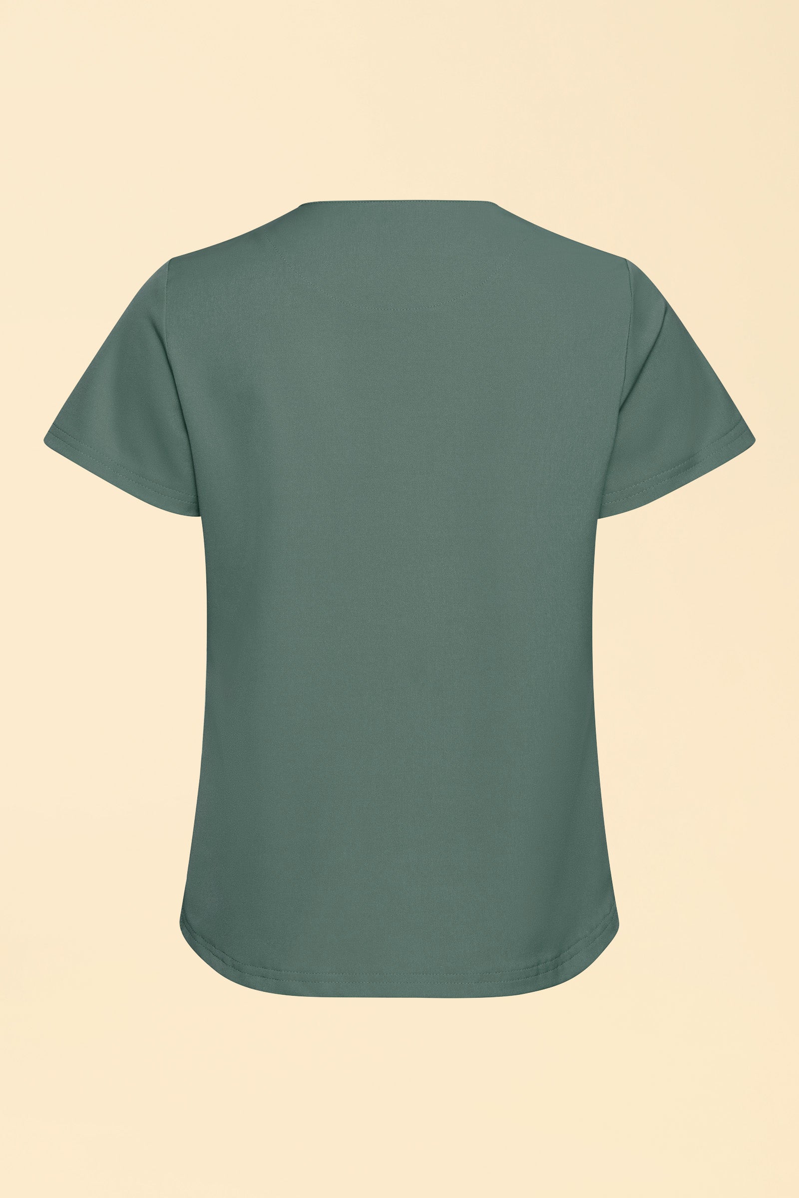 KAERE Shirt Damen - Rundhalsausschnitt dunkelgrün, Rückansicht 