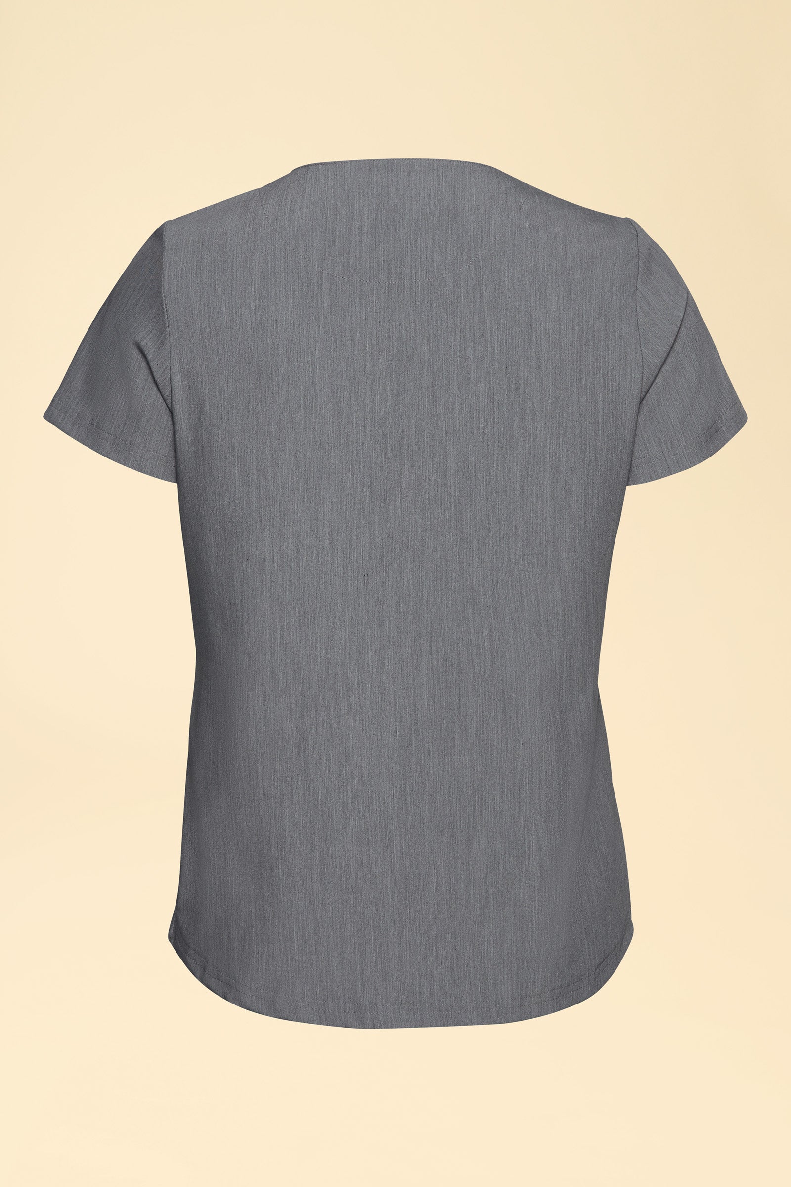 KAERE Shirt Damen - Rundhalsausschnitt grau melange, Rückansicht 