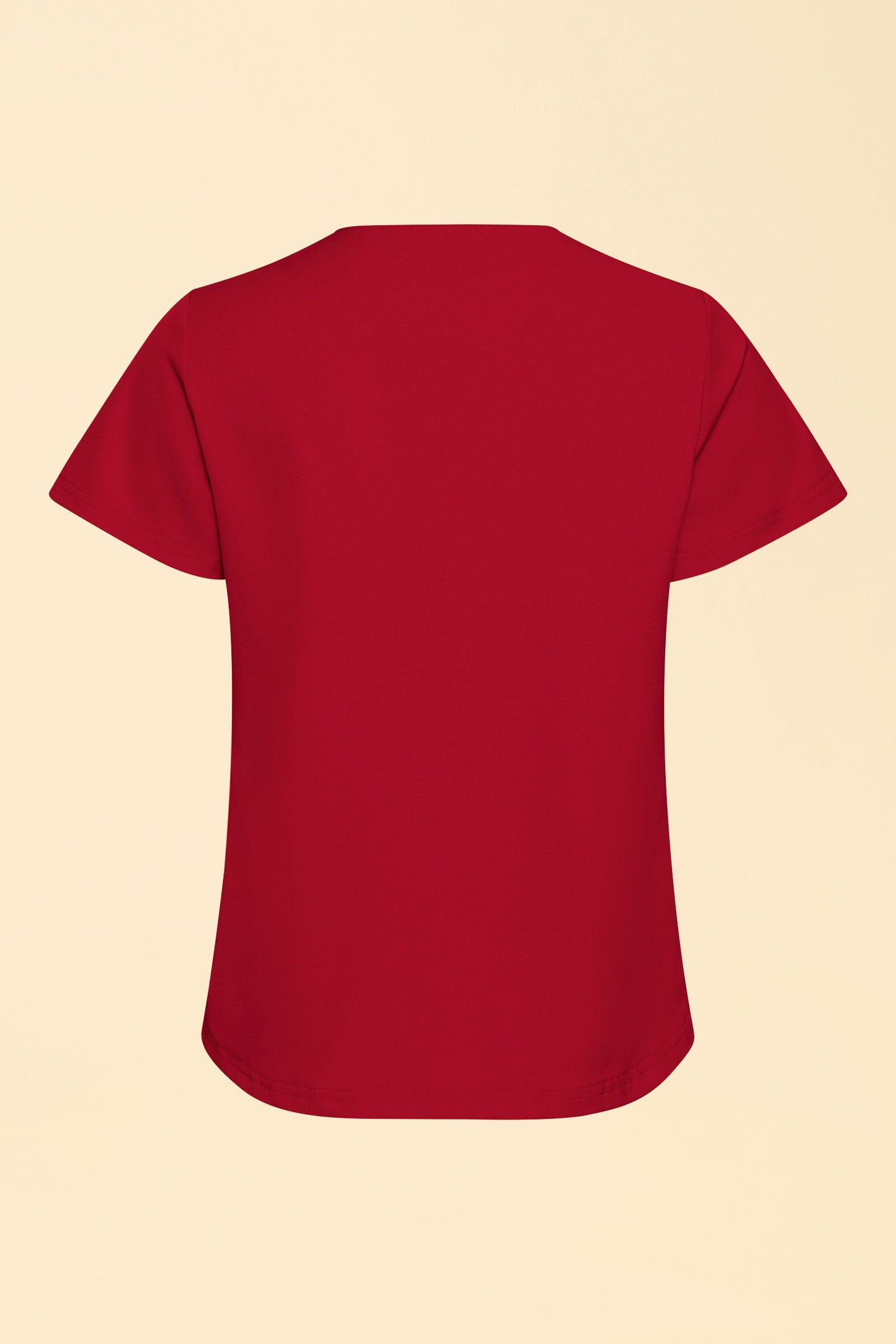 KAERE Shirt Damen - Rundhalsausschnitt rot, Rückansicht 
