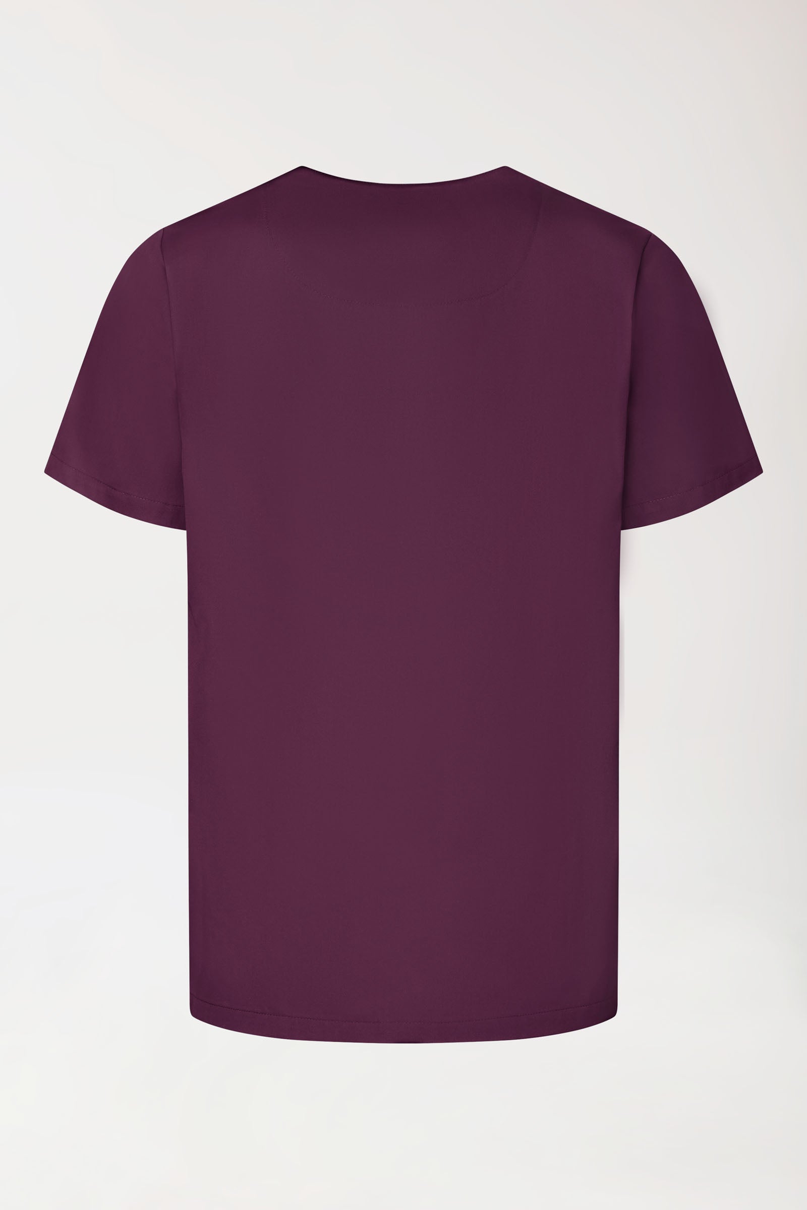 GREEN Stretch Schlupfkasack Unisex - V-Ausschnitt pflaume, Rückansicht 