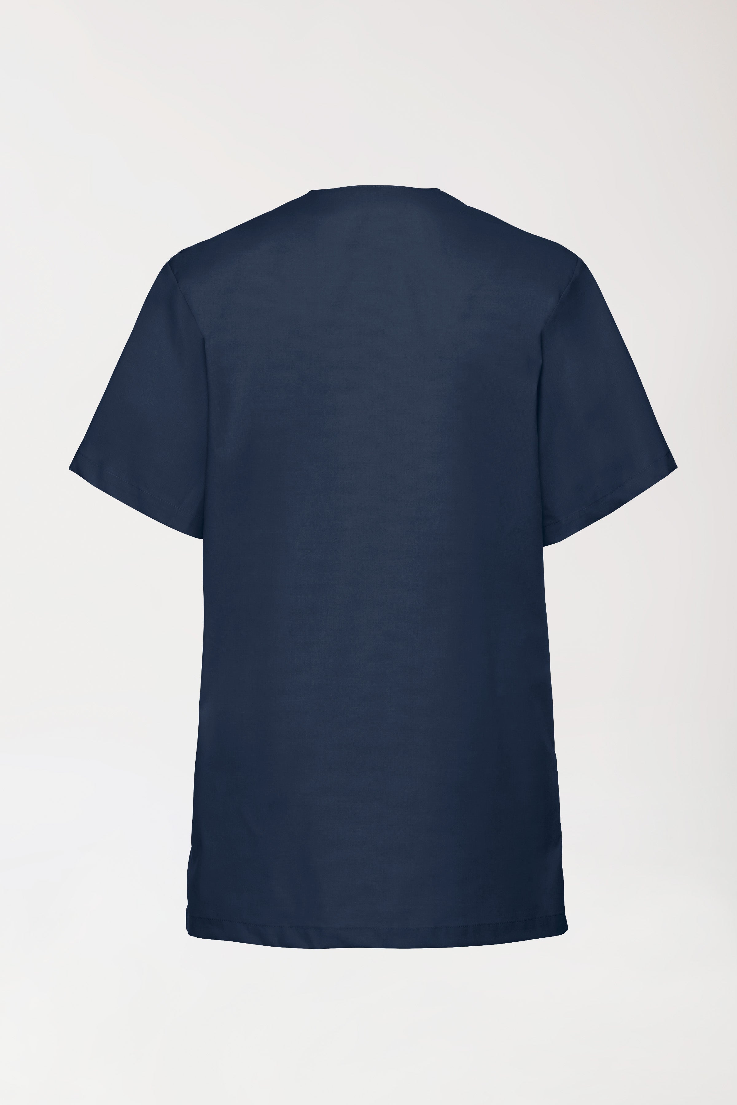 Schlupfkasack Unisex Stretch- V-Ausschnitt navy, Rückansicht 