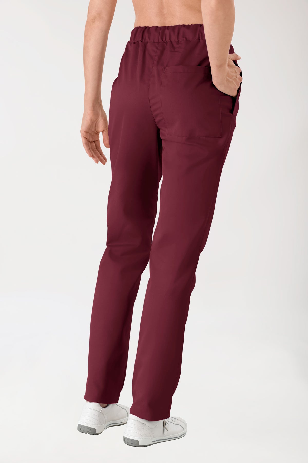 JUST STRONG Hose Unisex - Gummibund bordeaux, Rückansicht 