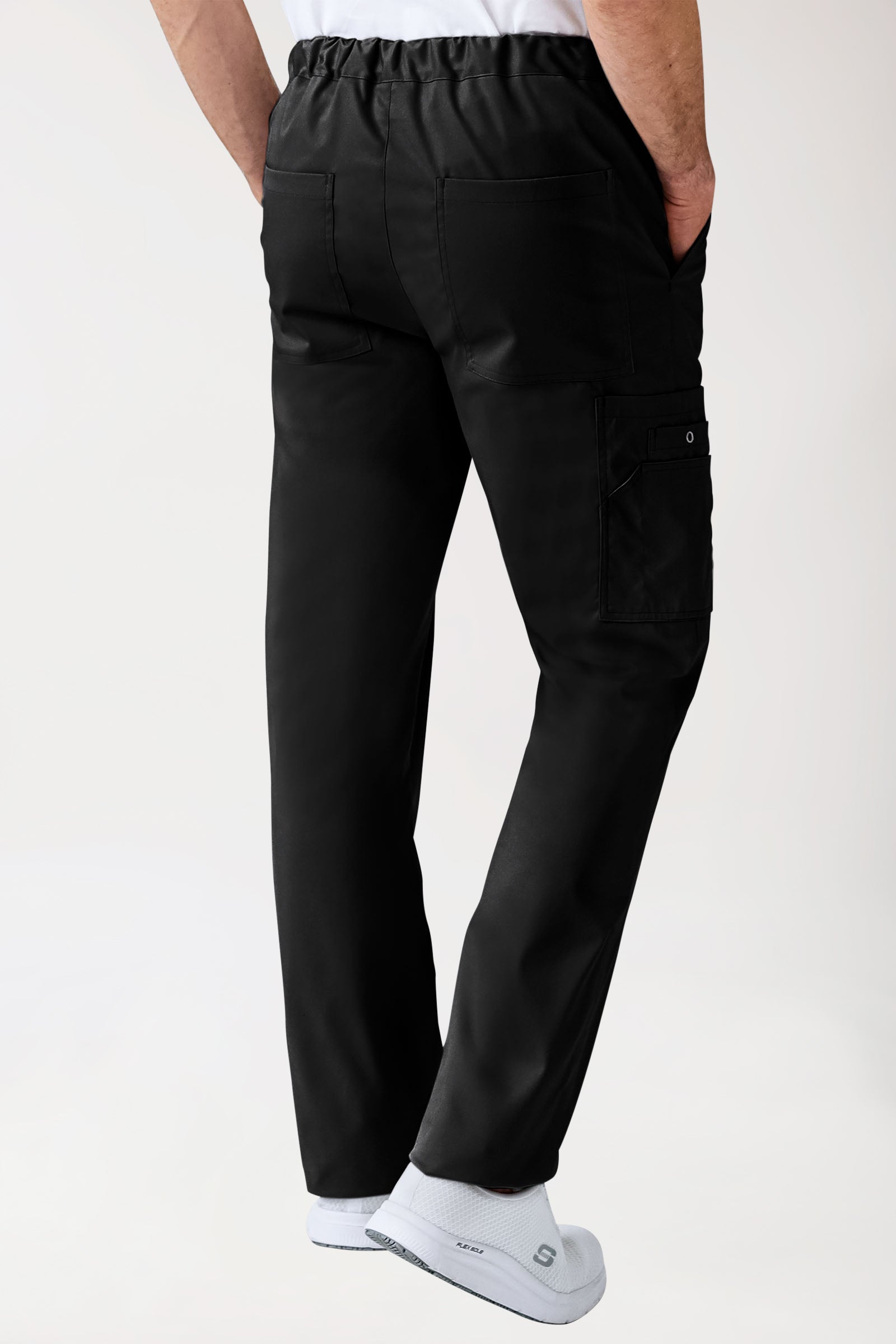 CLINIC STRETCH Hose Unisex - mit Beintasche schwarz