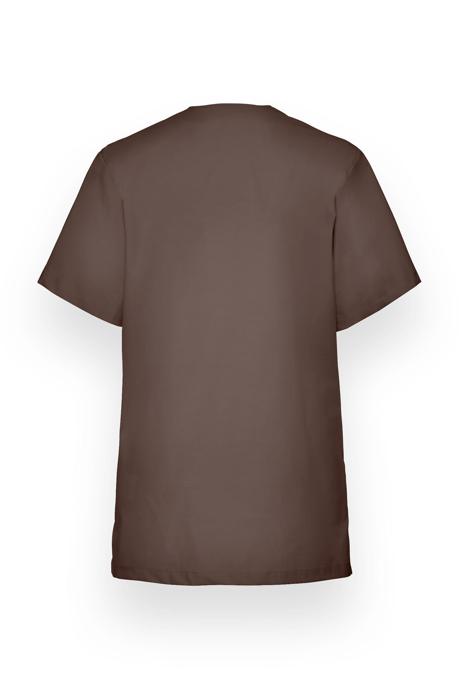 Stretch Schlupfkasack Unisex - V-Ausschnitt deep taupe, Rückansicht 