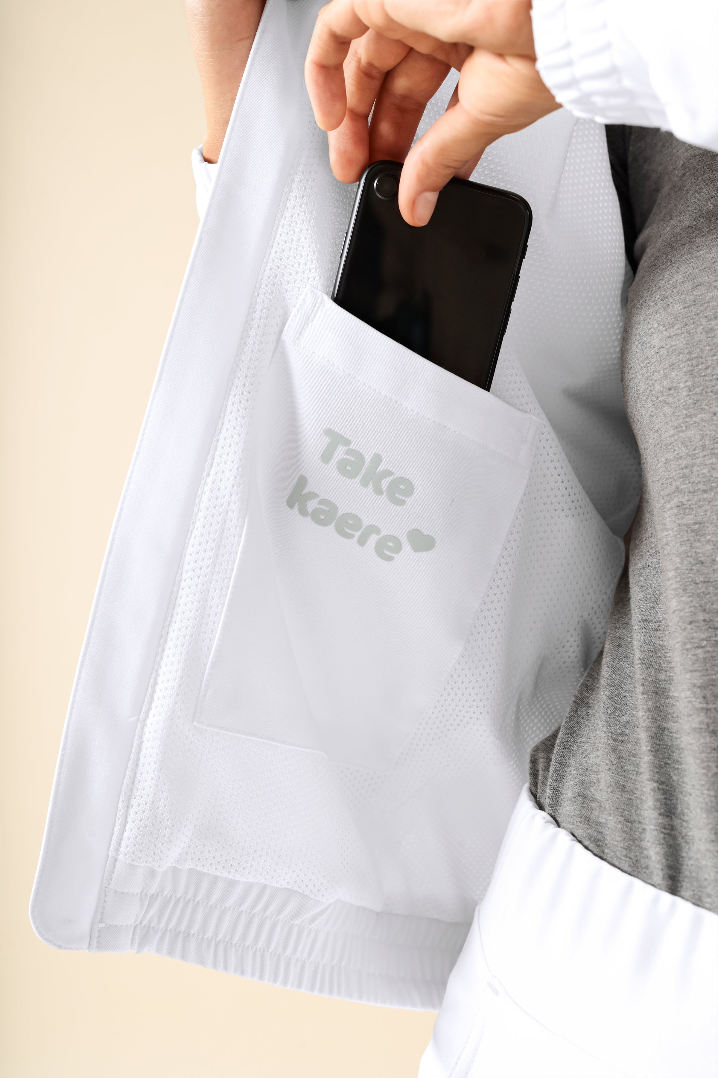 KAERE Blousonjacke Damen - mit elastischen Bündchen weiß