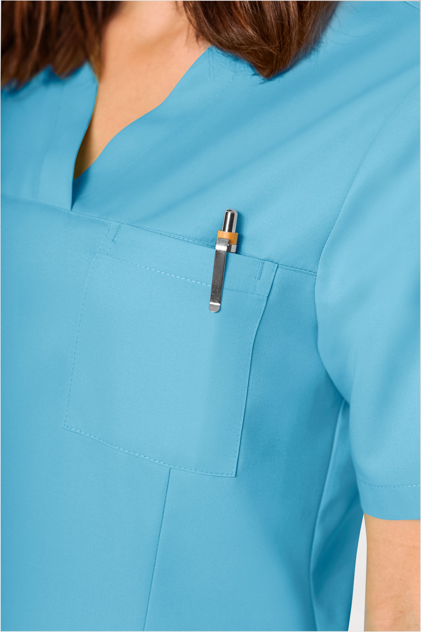 GREEN Schlupfkasack Damen - V-Ausschnitt dark türkis