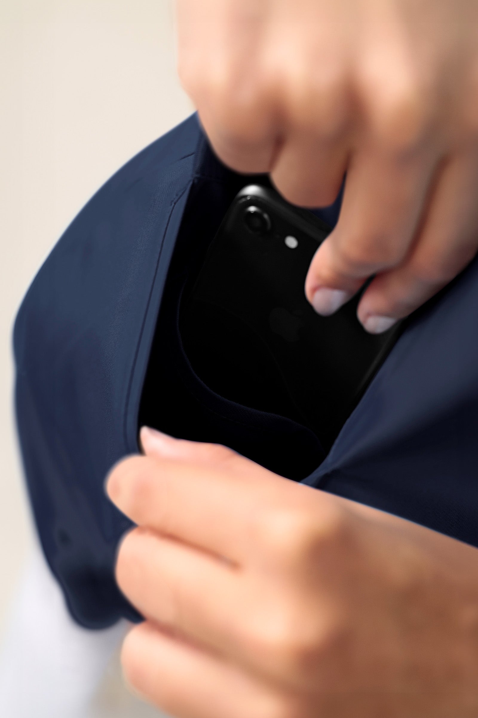 KAERE Schlupfkasack Damen - 3er-Pack - V-Ausschnitt navy