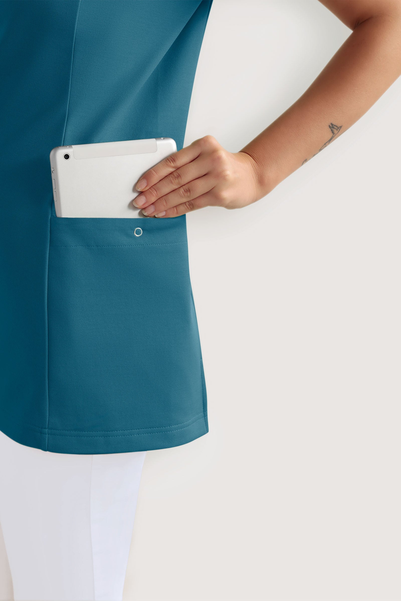 COMFY FLEX Stretch Schlupfkasack Damen - Herzausschnitt petrol