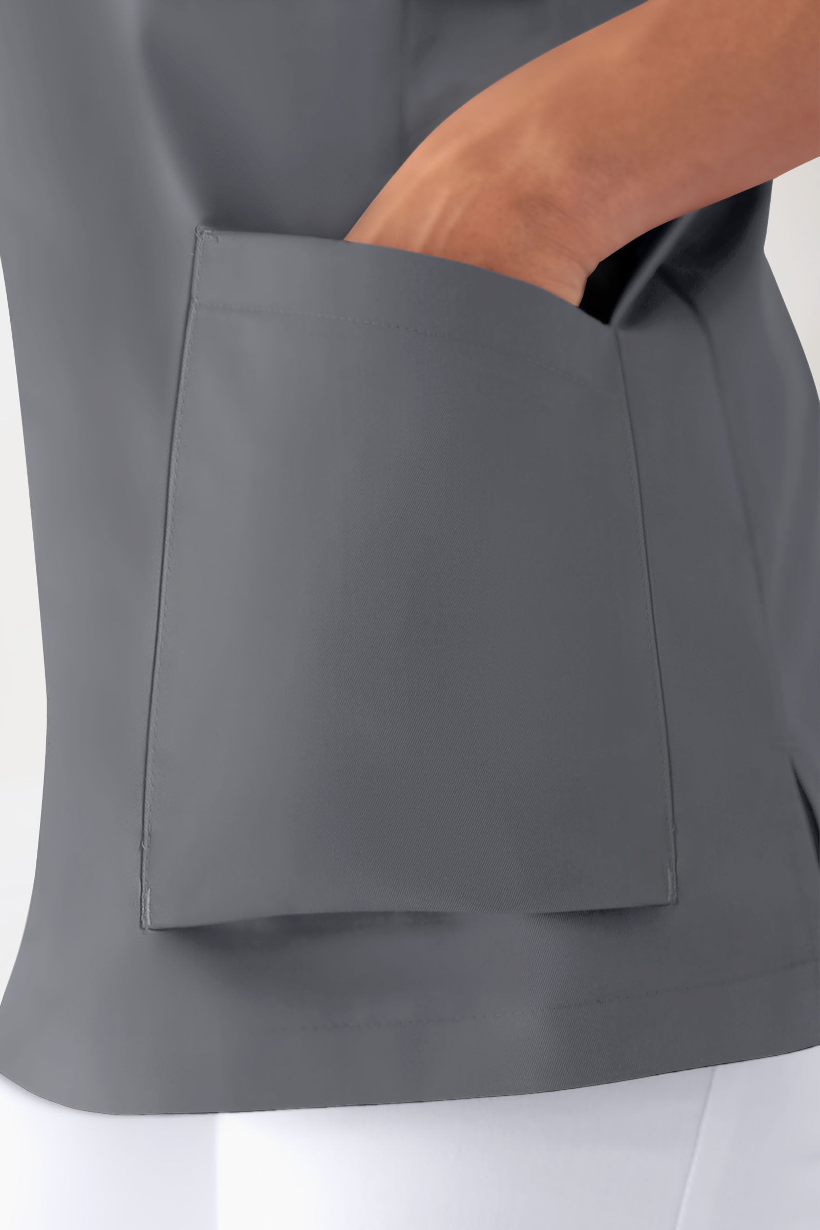 DER Kasack-Kasack Damen - V-Ausschnitt steingrau