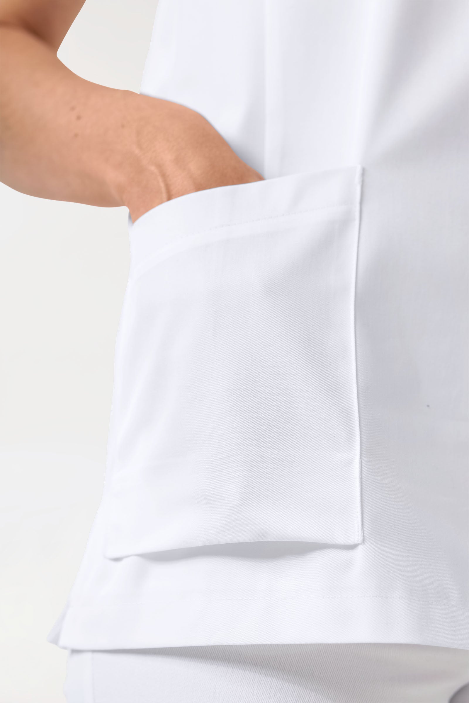 CORE Schlupfkasack Damen - V-Ausschnitt weiß