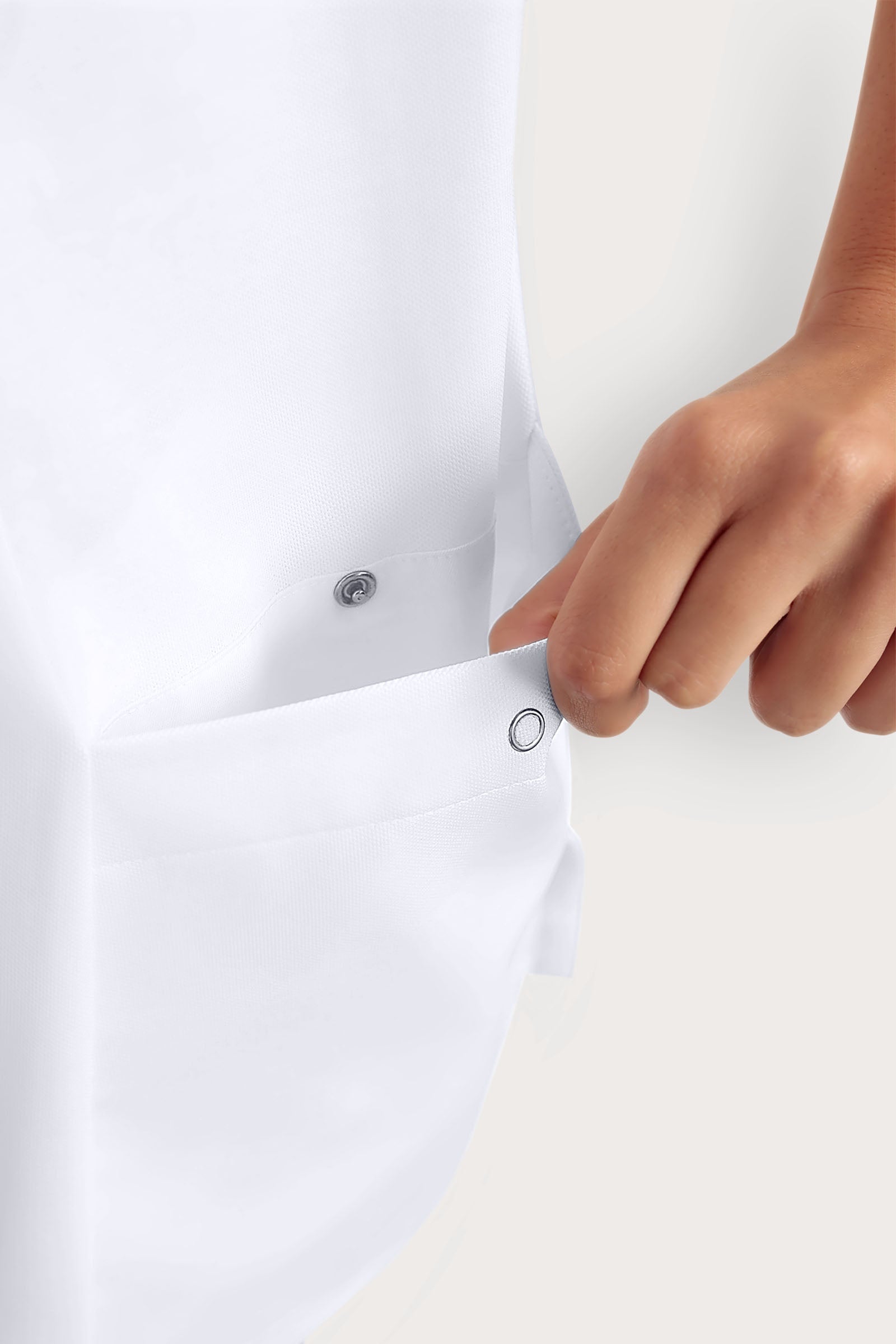 COMFY FLEX Stretch Schlupfkasack Damen - Herzausschnitt weiß