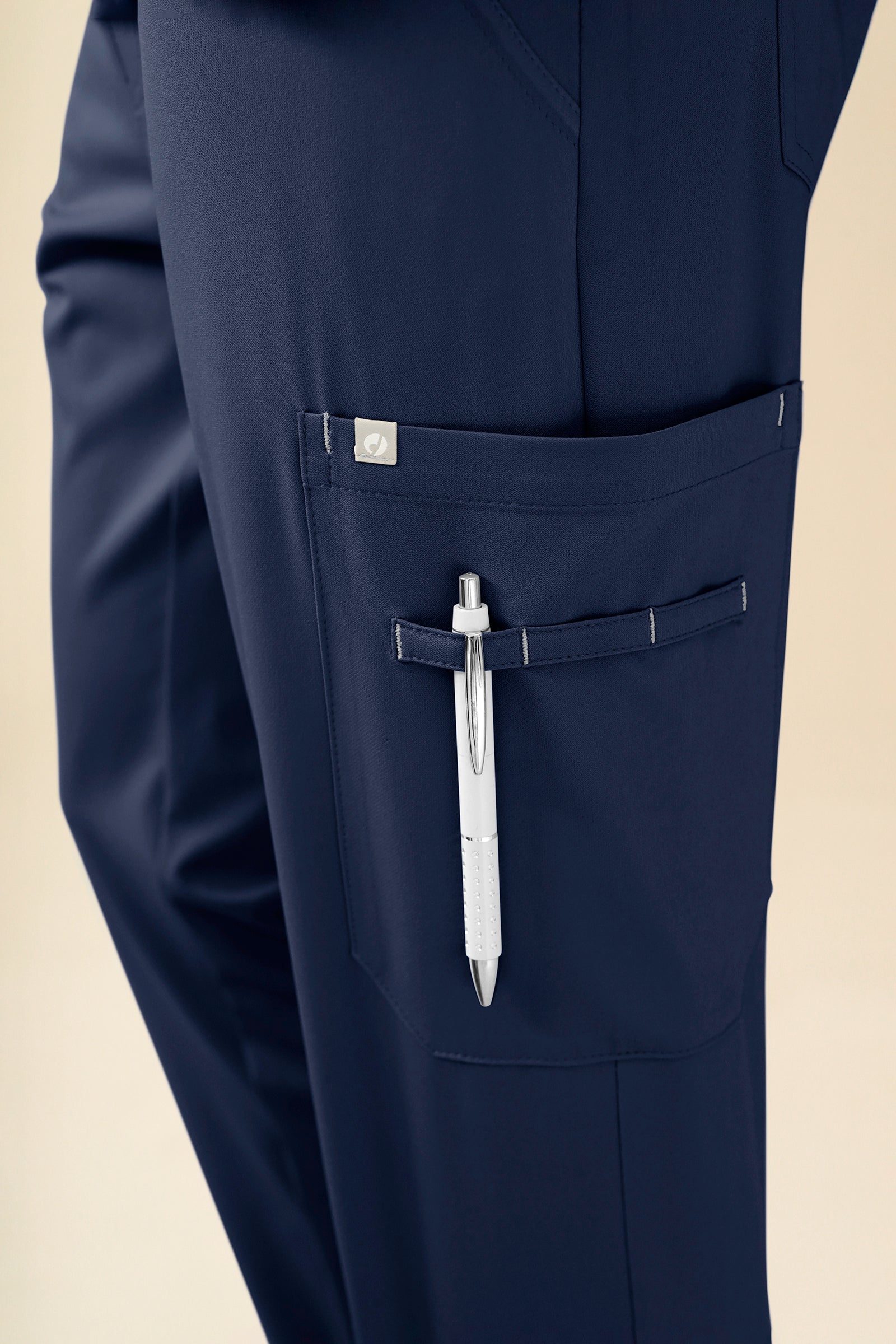 KAERE Hose Herren - Saumbündchen mit Beintaschen navy