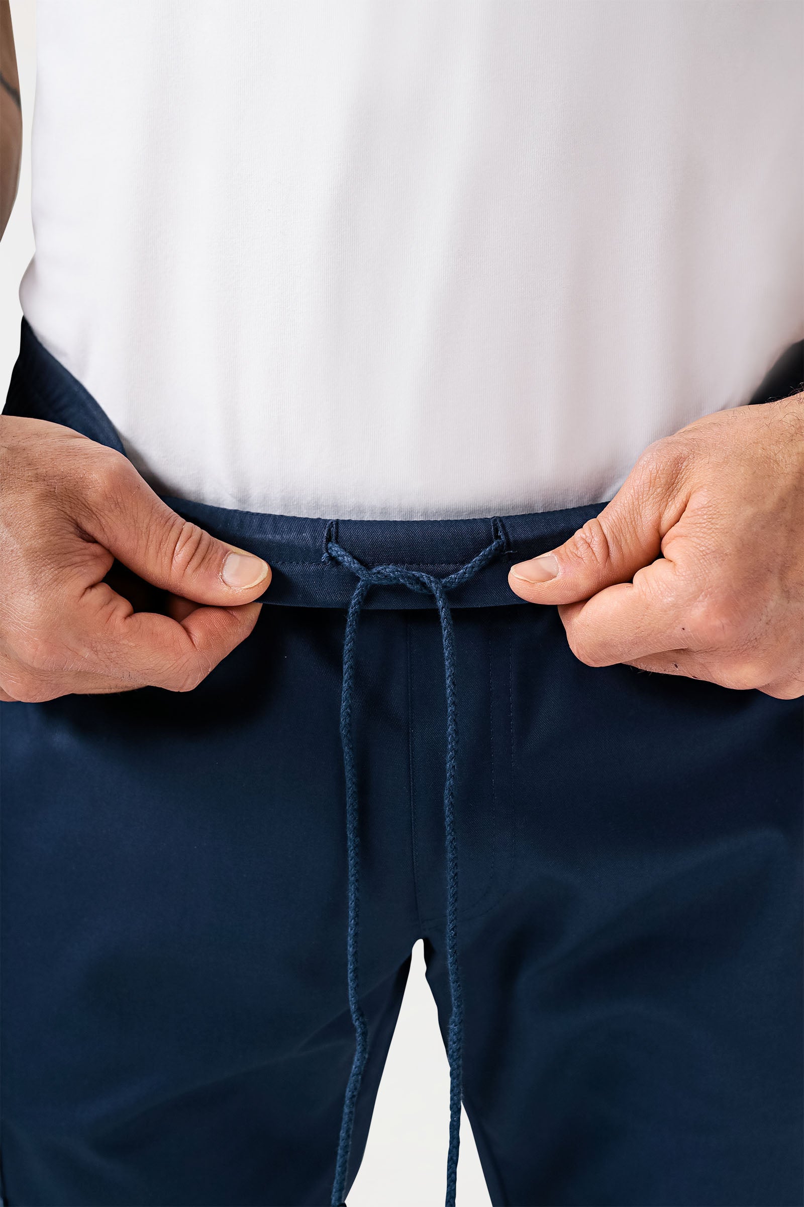 CLINIC STRETCH Hose Herren - gerader Saum Kurzgr. navy/himmelblau
