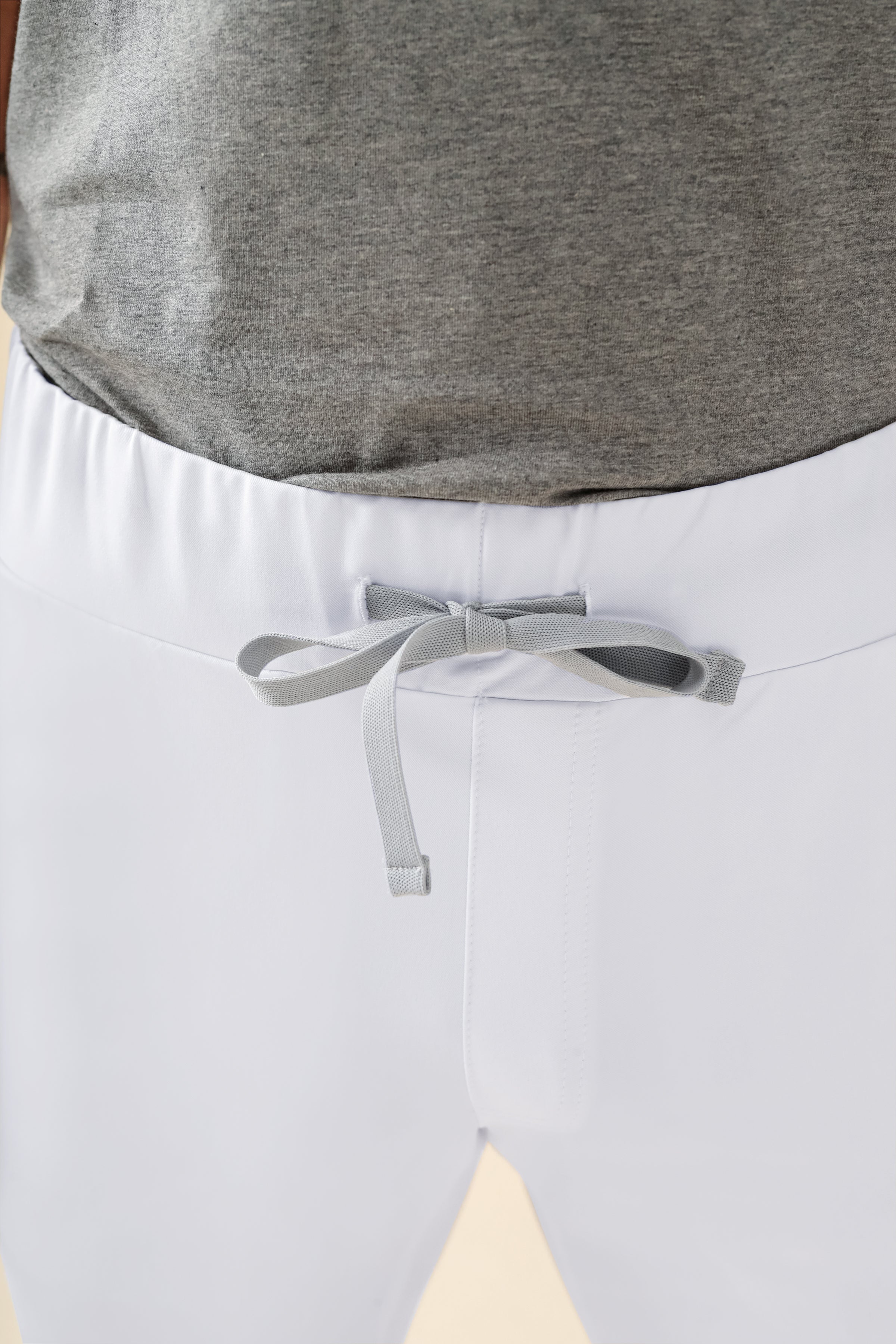 KAERE Hose Herren - gerader Saum ohne Beintaschen weiß