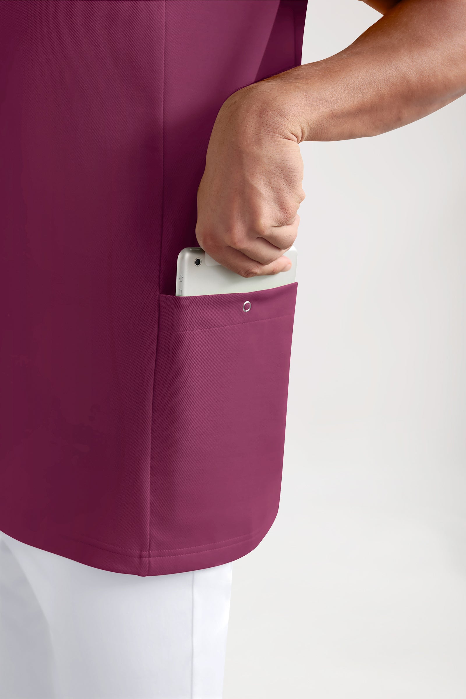 COMFY FLEX Stretch Schlupfkasack Herren - Polokragen berry