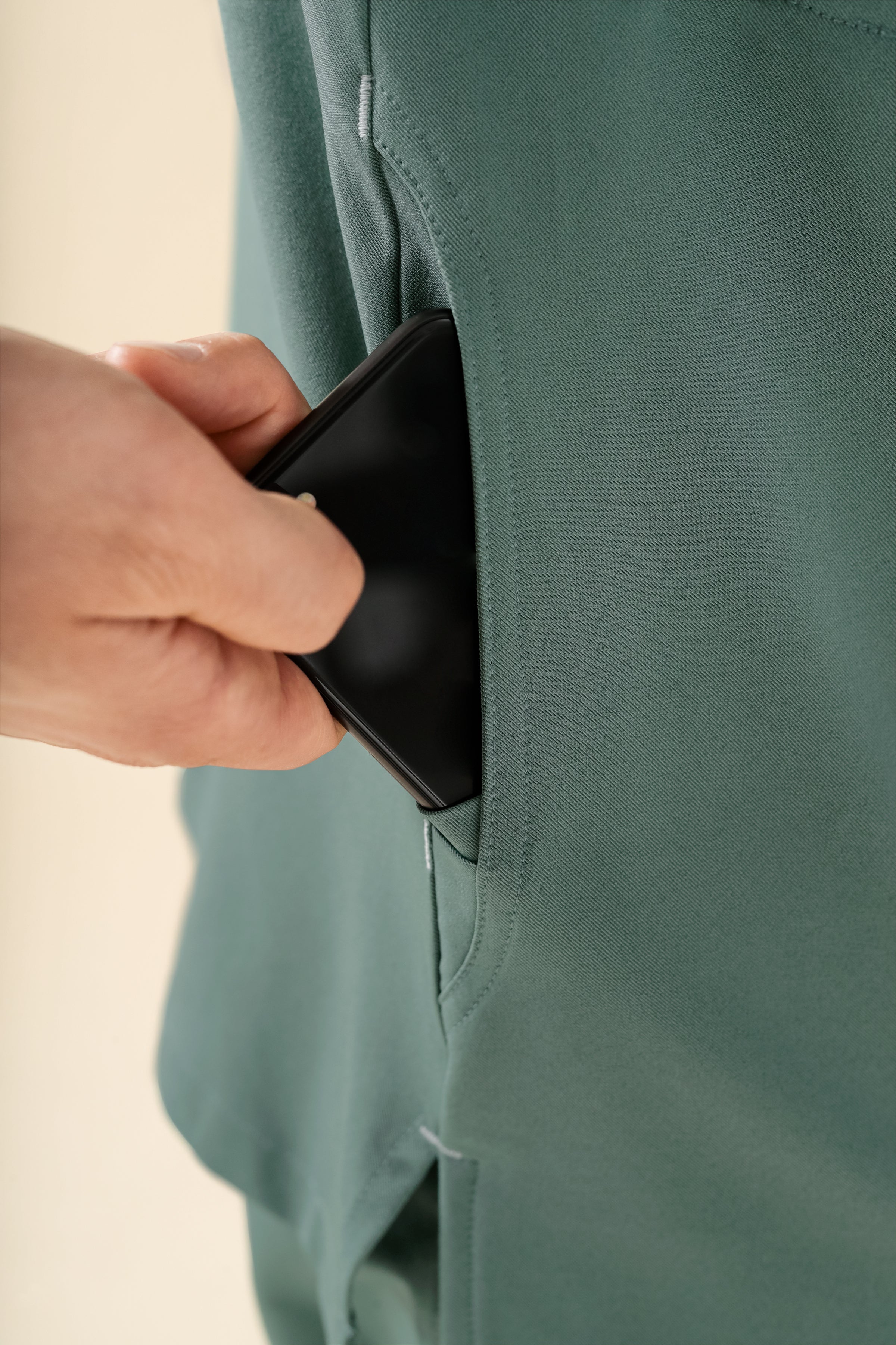 KAERE Schlupfkasack Herren - Stehkragen dunkelgrün