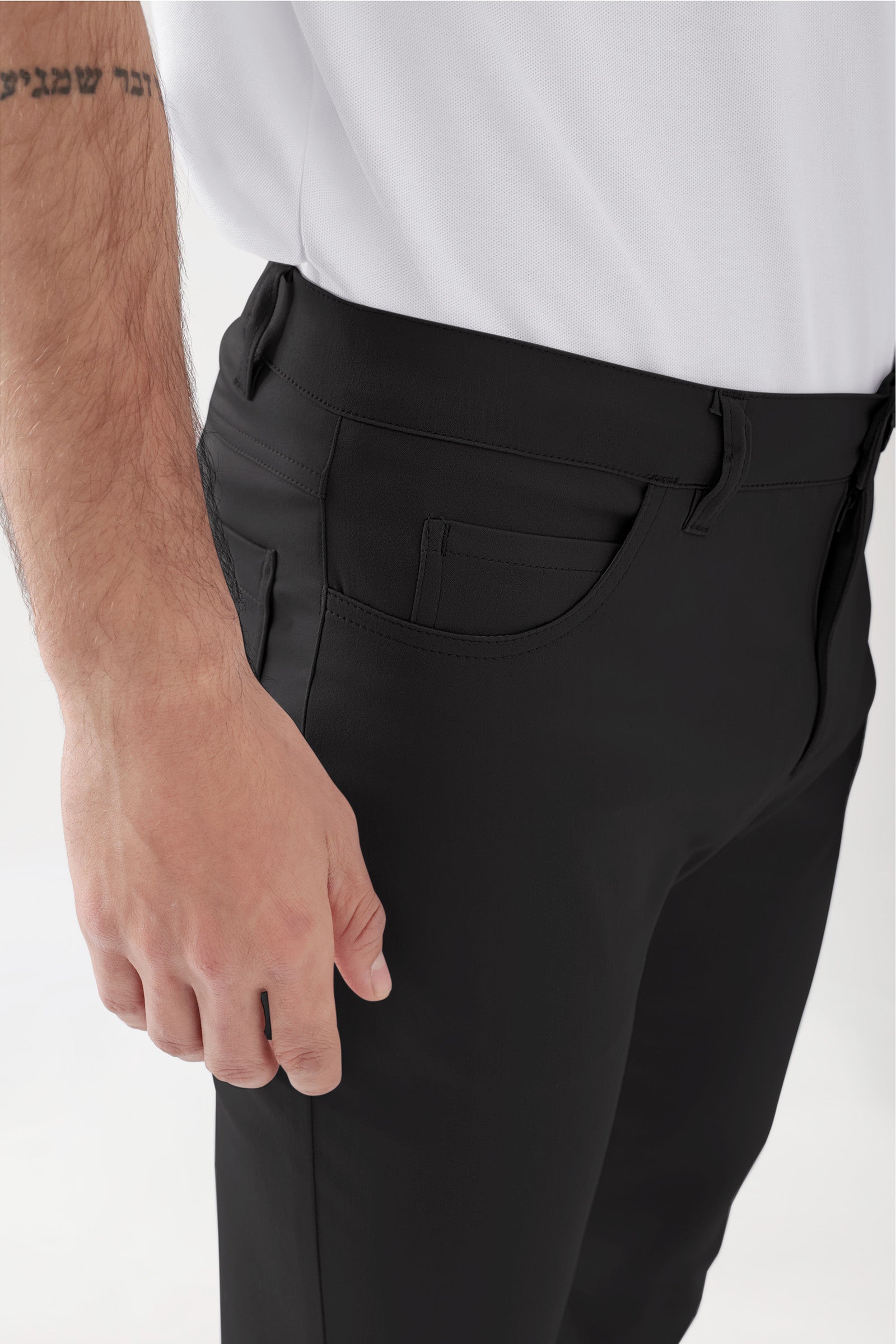 COMFY FLEX 5-Pocket Hose Herren - schlankes Bein schwarz
