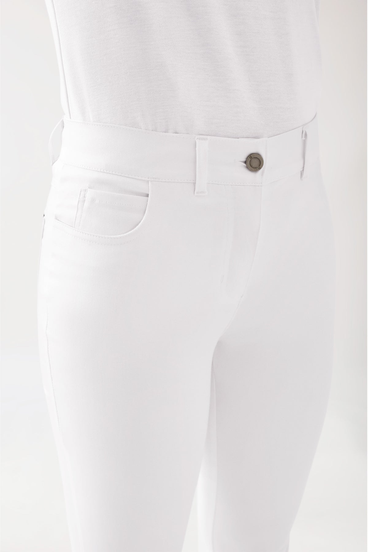 COMFY FLEX 5-Pocket Hose Damen - schlankes Bein weiß