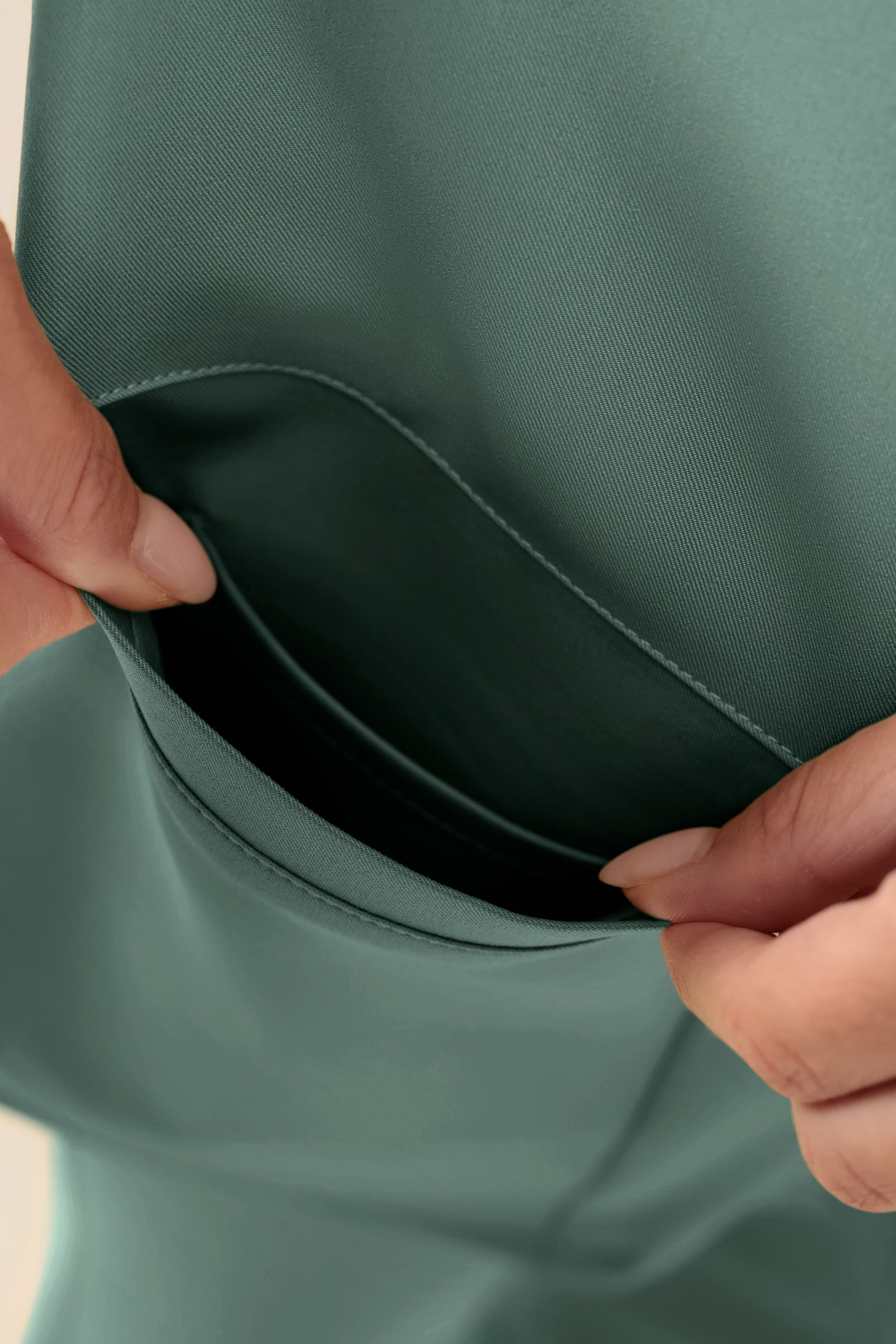 KAERE Kasack Damen - durchgeknöpft dunkelgrün