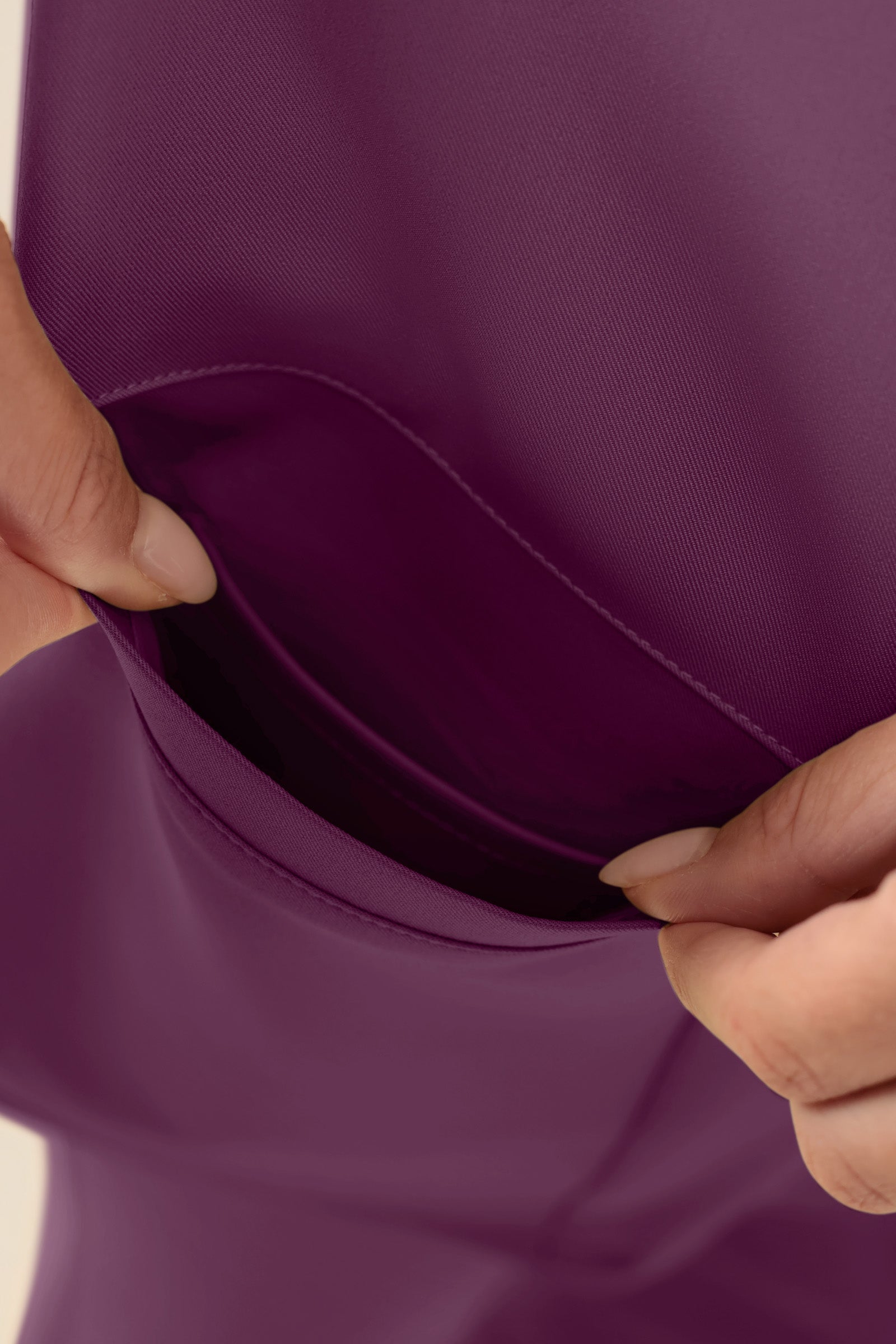 KAERE Kasack Damen - durchgeknöpft pflaume