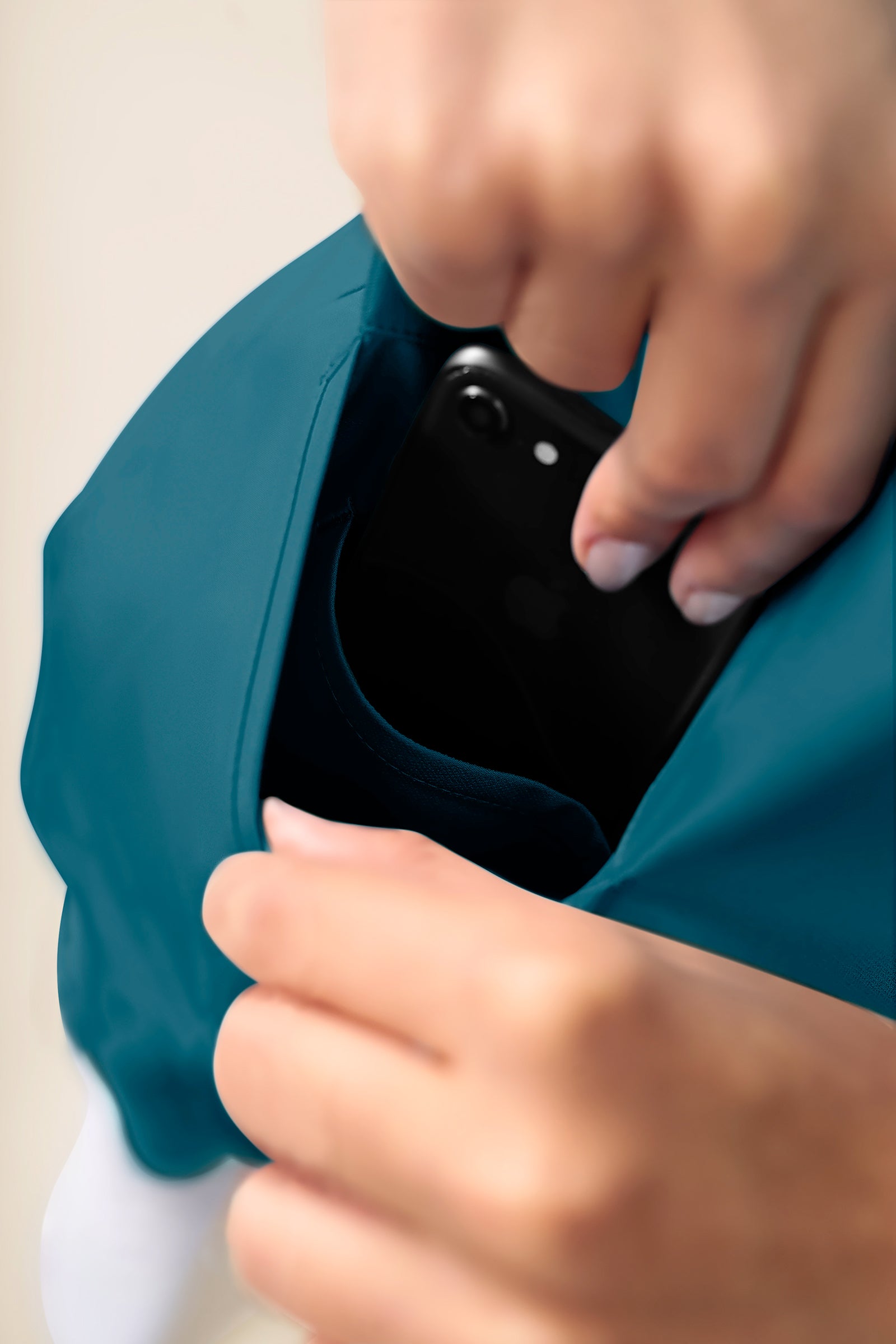 KAERE Schlupfkasack Damen - V-Ausschnitt petrol