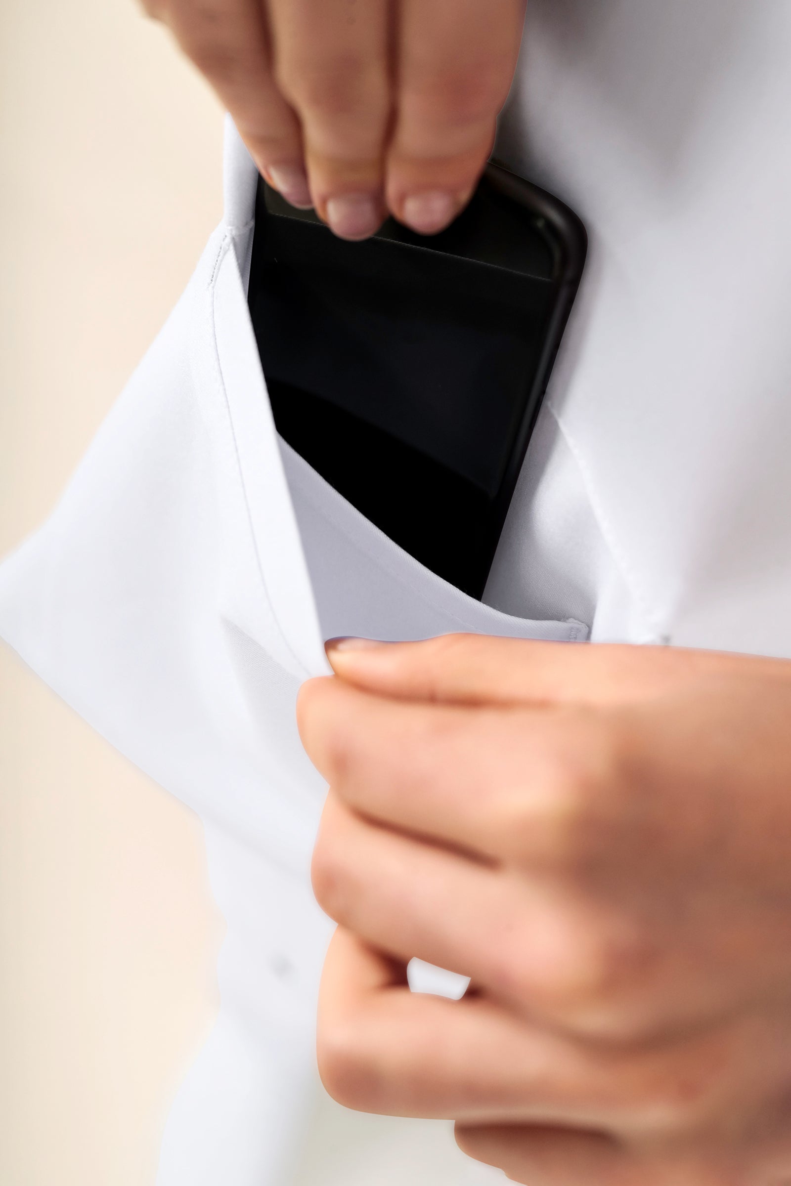 KAERE Schlupfkasack Damen - V-Ausschnitt weiß