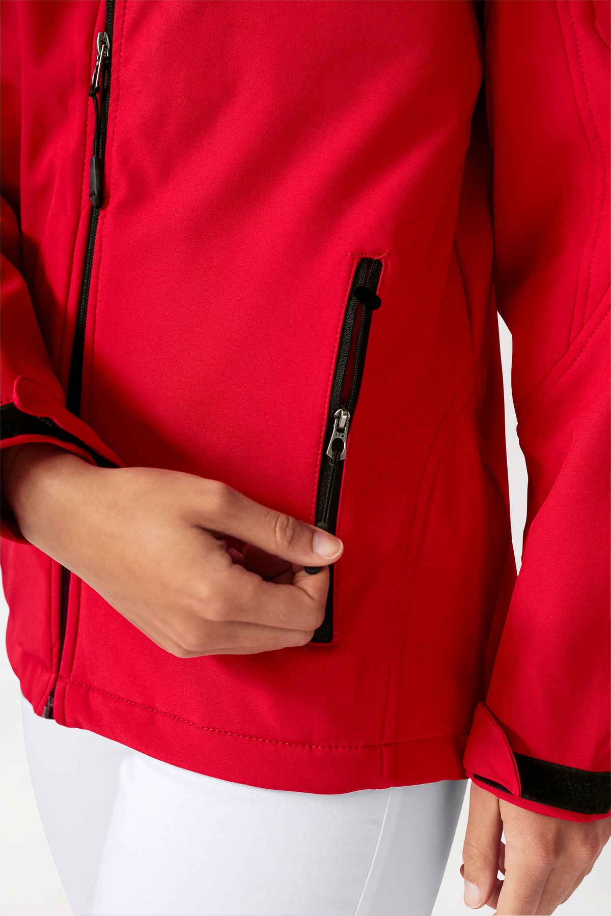 Softshell Jacken Unisex - mit Kapuze rot