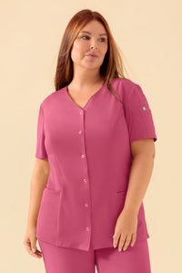 KAERE Kasack Damen - durchgeknöpft rosenholz