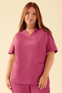 KAERE Schlupfkasack Damen - V-Ausschnitt rosenholz