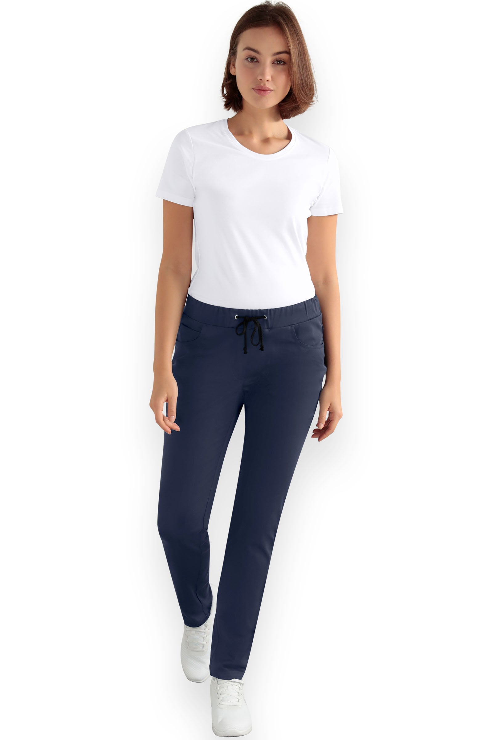 5-Pocket Stretchhose Damen - Jeanslook navy