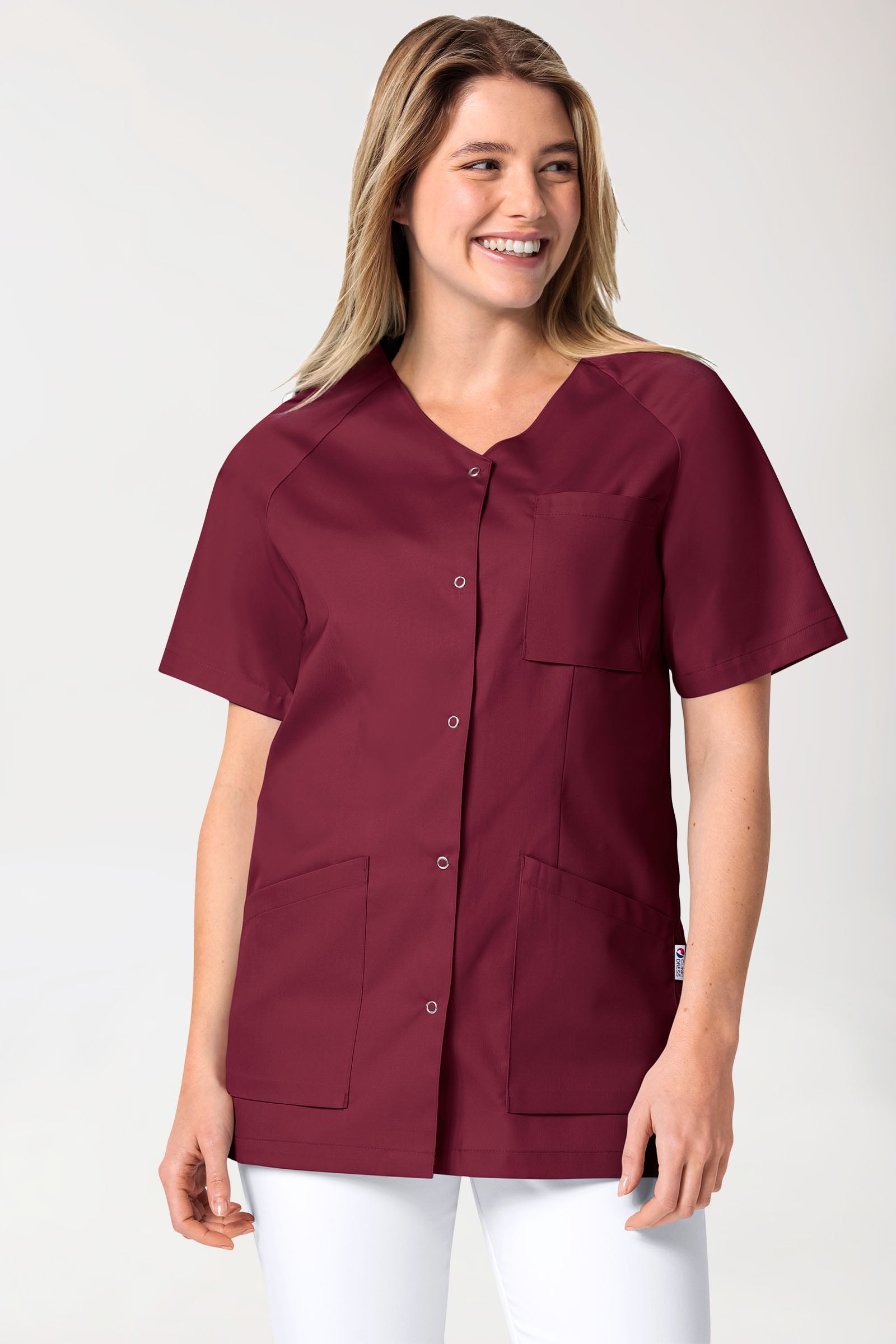 CORE Kasack Damen - durchgeknöpft bordeaux