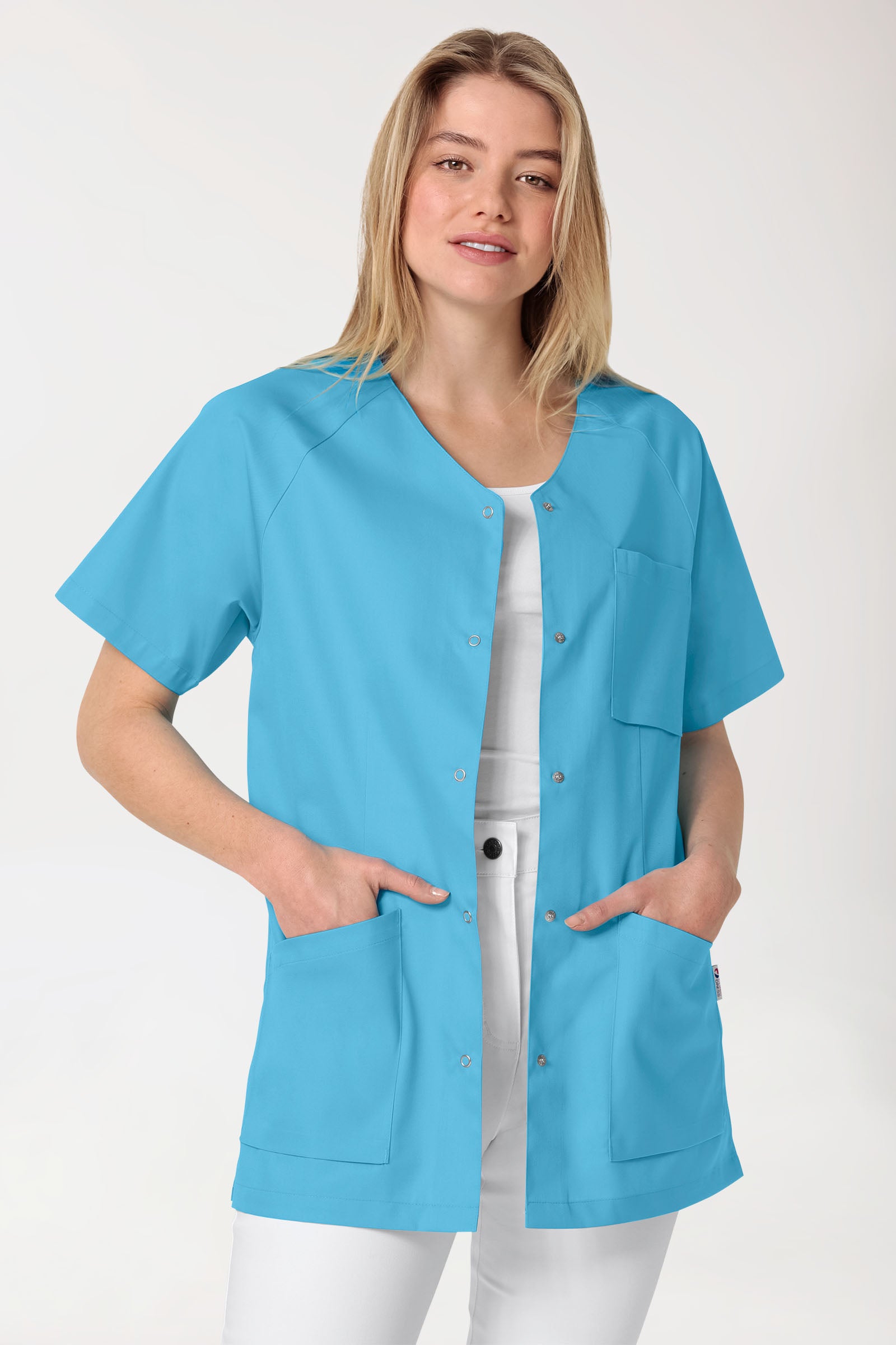 CORE Kasack Damen - durchgeknöpft türkis