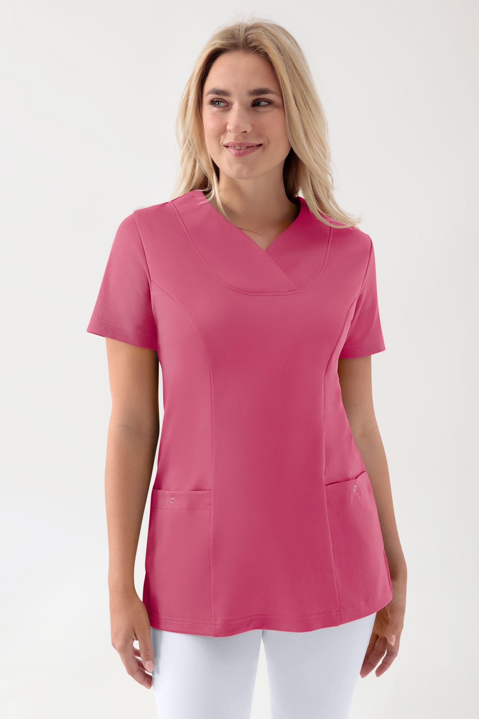 COMFY FLEX Stretch Schlupfkasack Damen - Herzausschnitt rosenholz