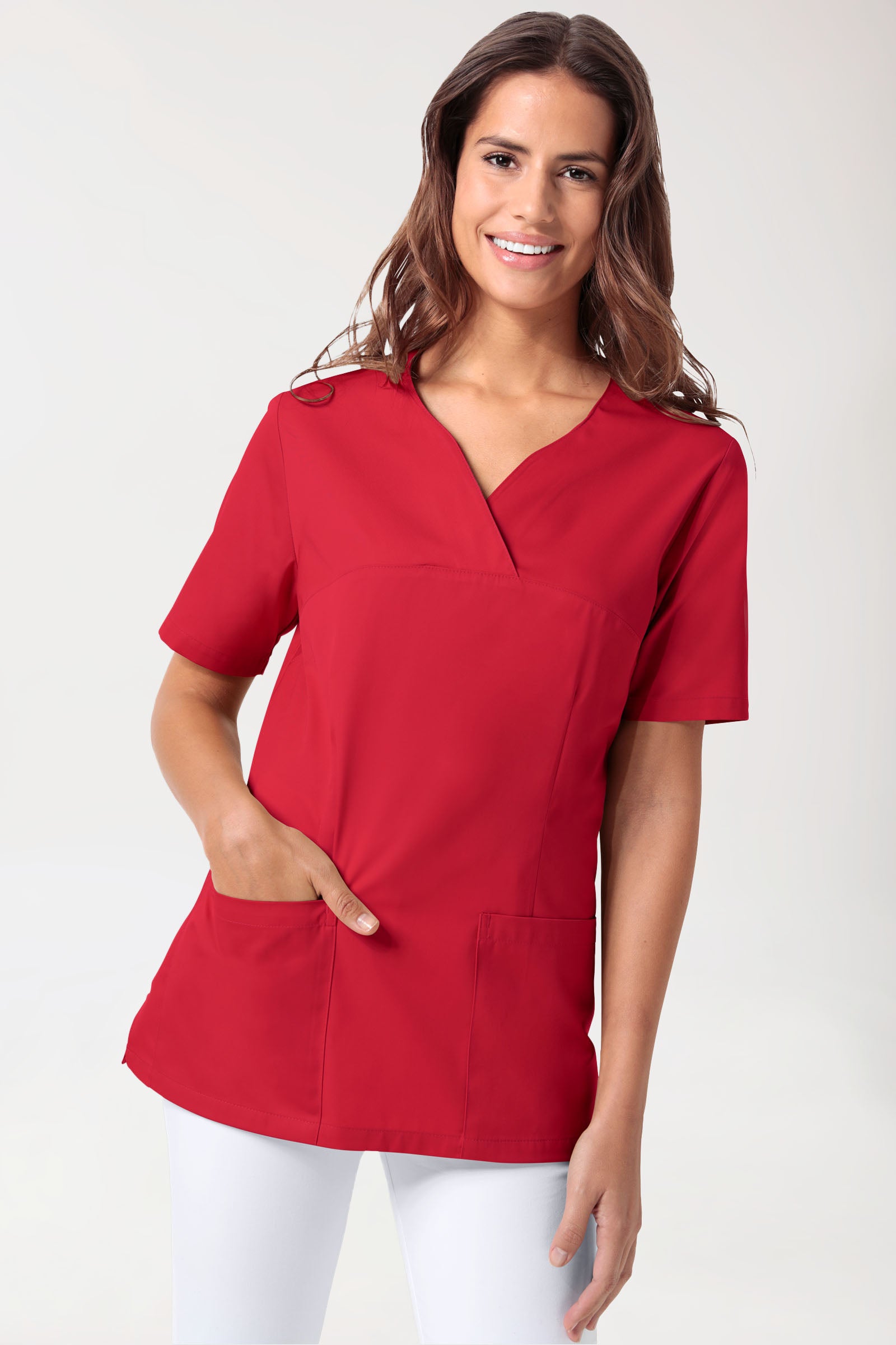 CORE Schlupfkasack Damen - Herzausschnitt rot