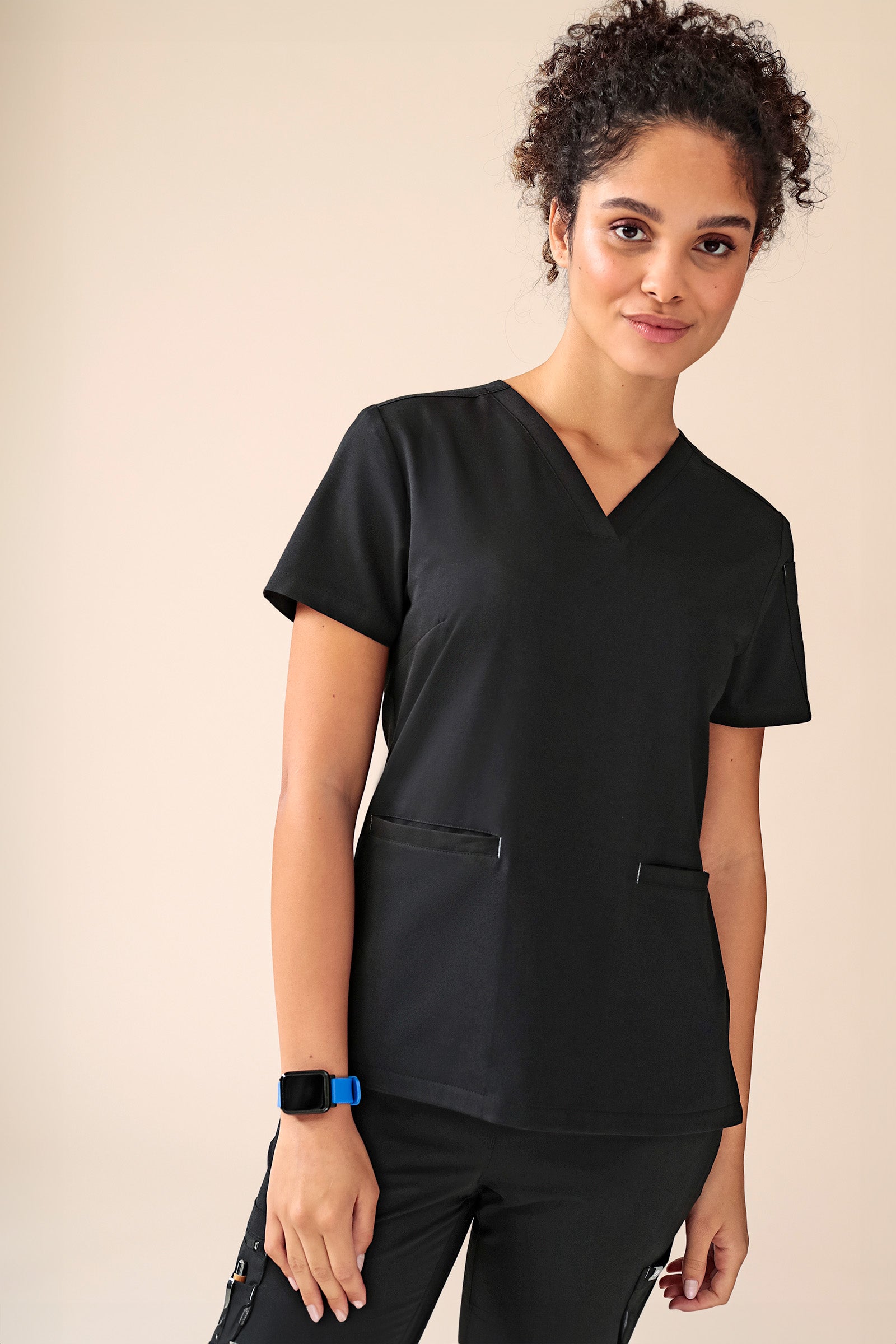 KAERE Schlupfkasack Damen - 3er Pack - V-Ausschnitt schwarz