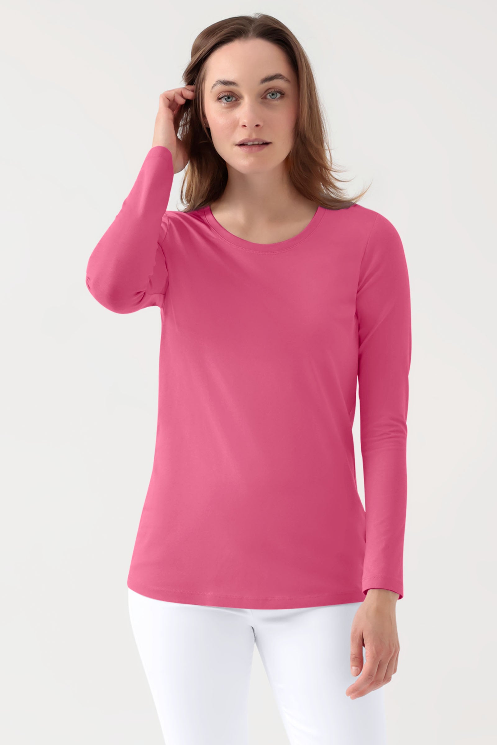 CORE Shirt Damen - 1/1 Arm rosenholz, Vorderansicht 