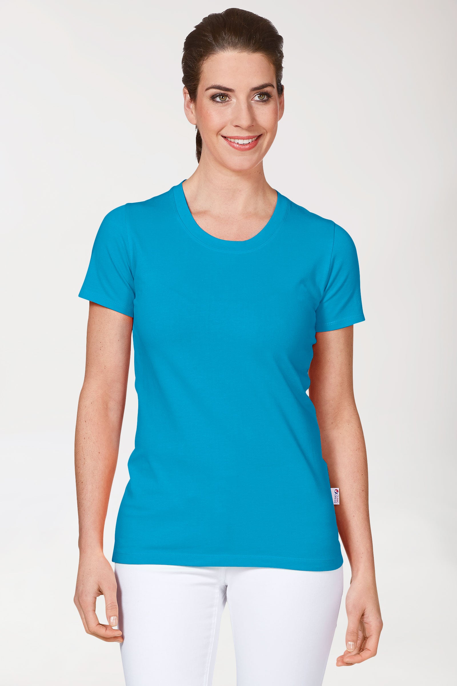 CORE Shirt Damen - Rundhals türkis, Vorderansicht 