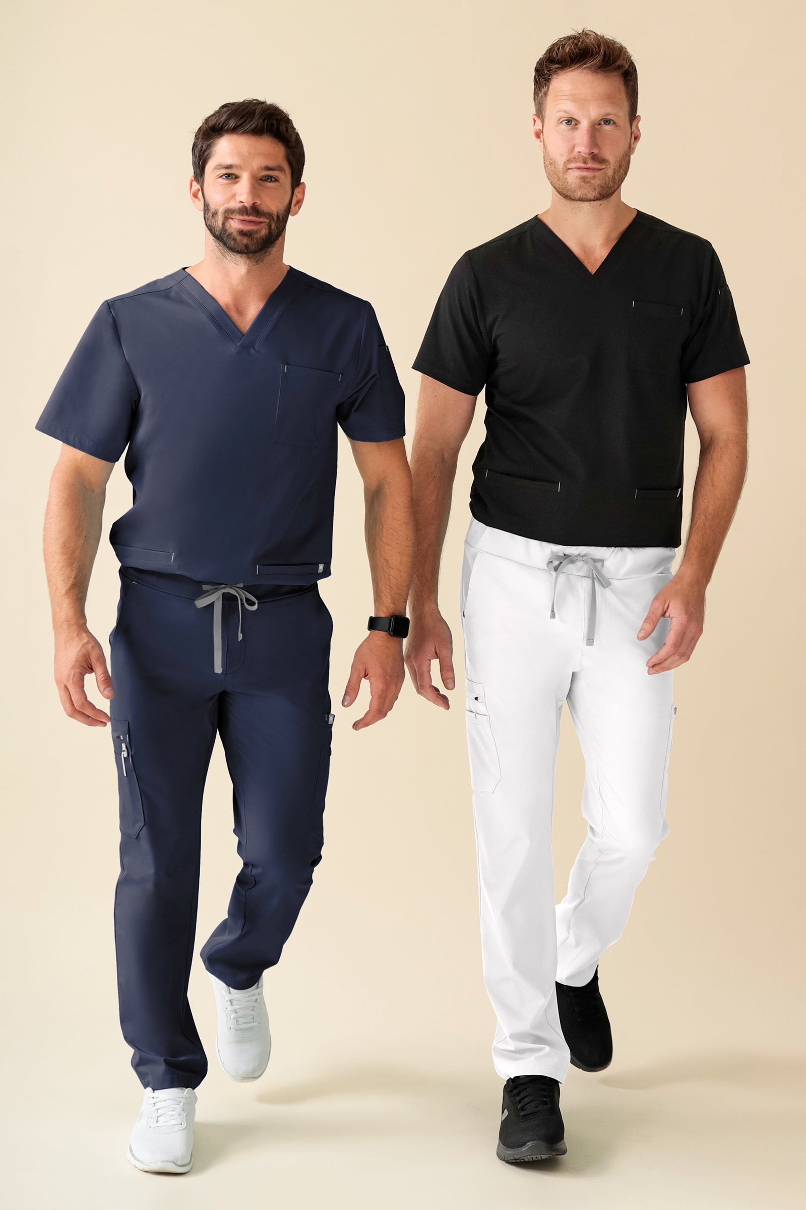 KAERE Hose Herren - gerader Saum Kurzgr. mit Beintaschen navy