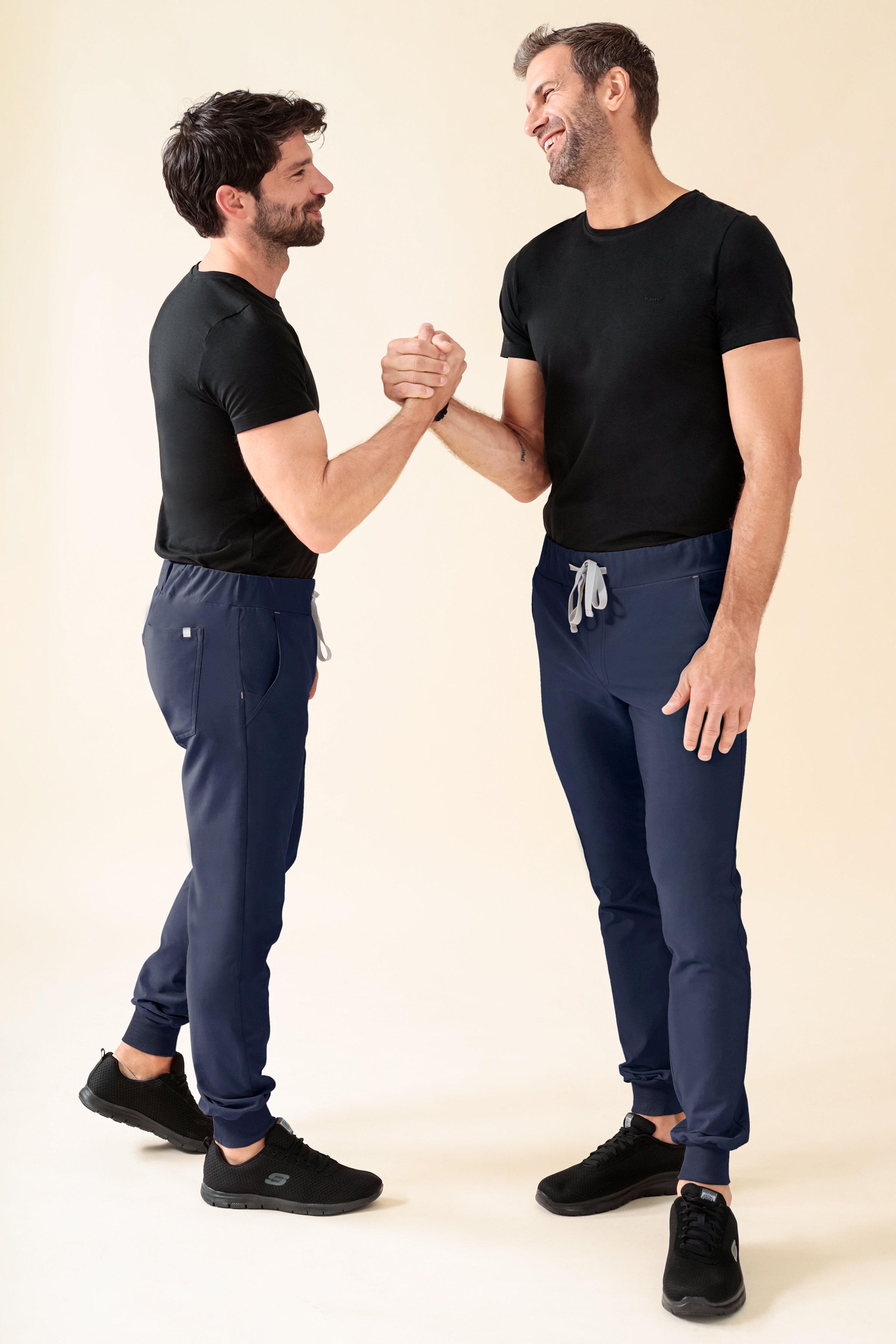KAERE Hose Herren - Saumbündchen ohne Beintaschen navy, Vorderansicht 