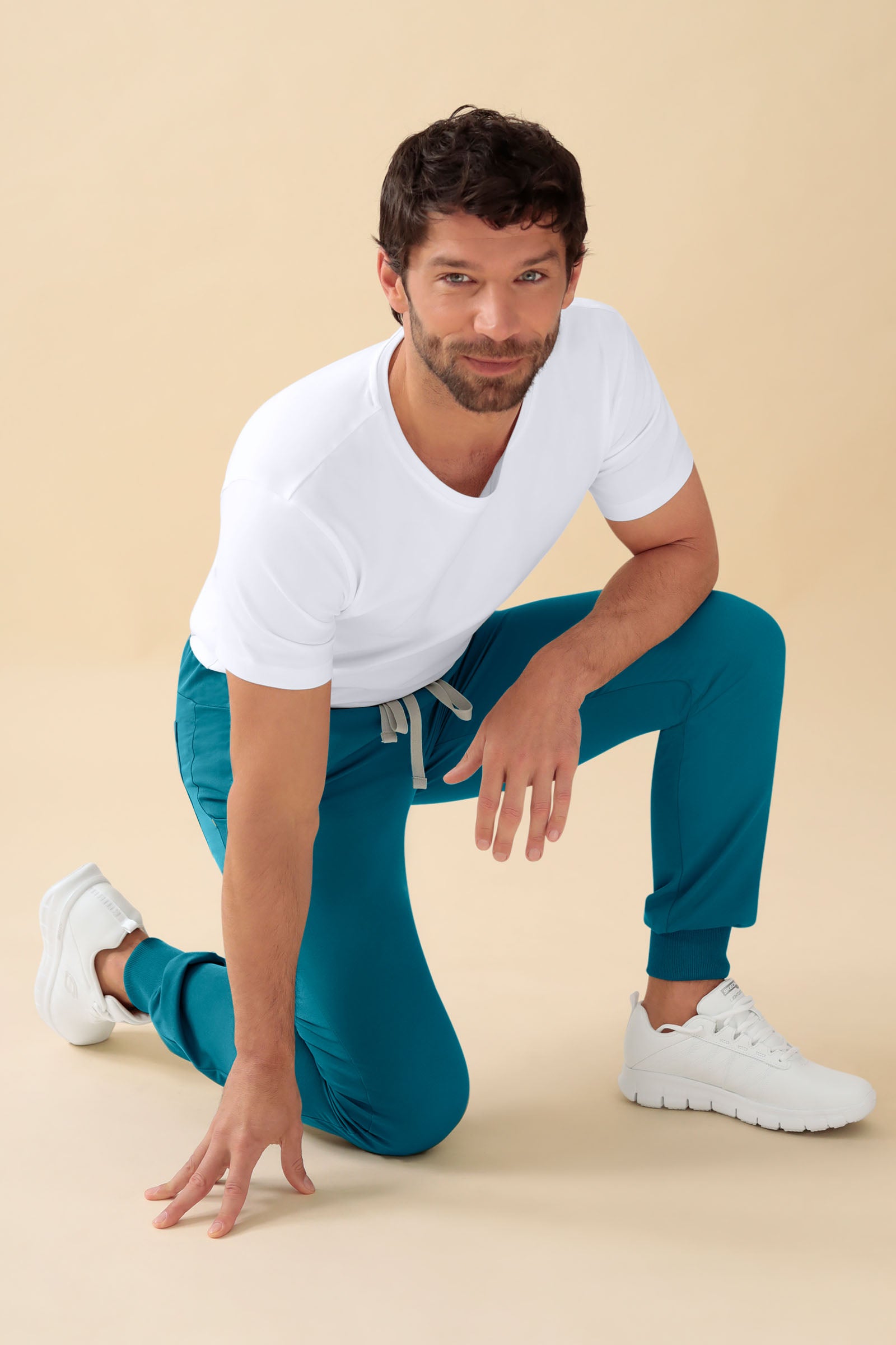 KAERE Hose Herren - Saumbündchen Kurzgr. ohne Beintaschen petrol