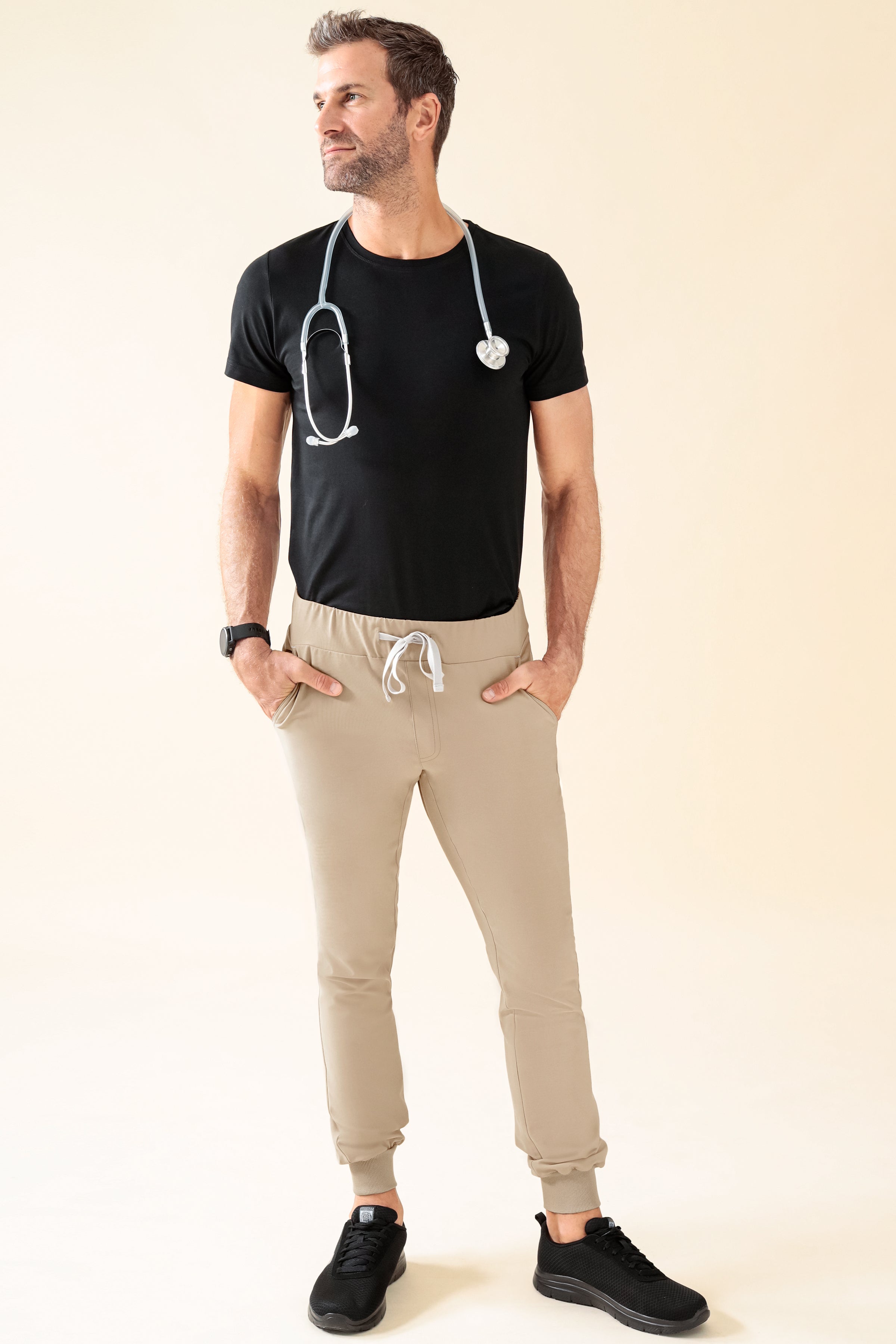 KAERE Hose Herren - Saumbündchen ohne Beintaschen sand