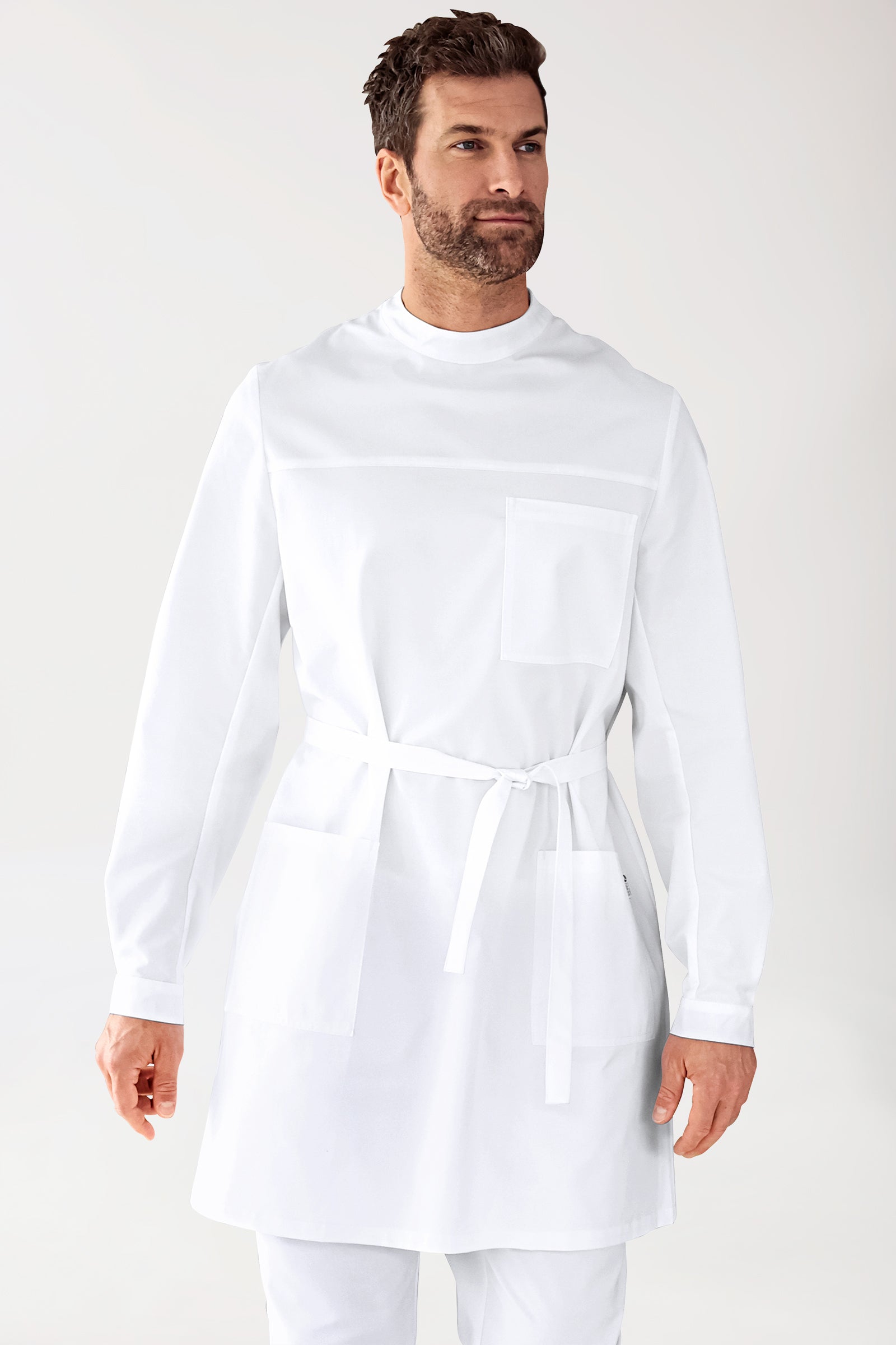 Kurzmantel Herren - Wickelform weiß