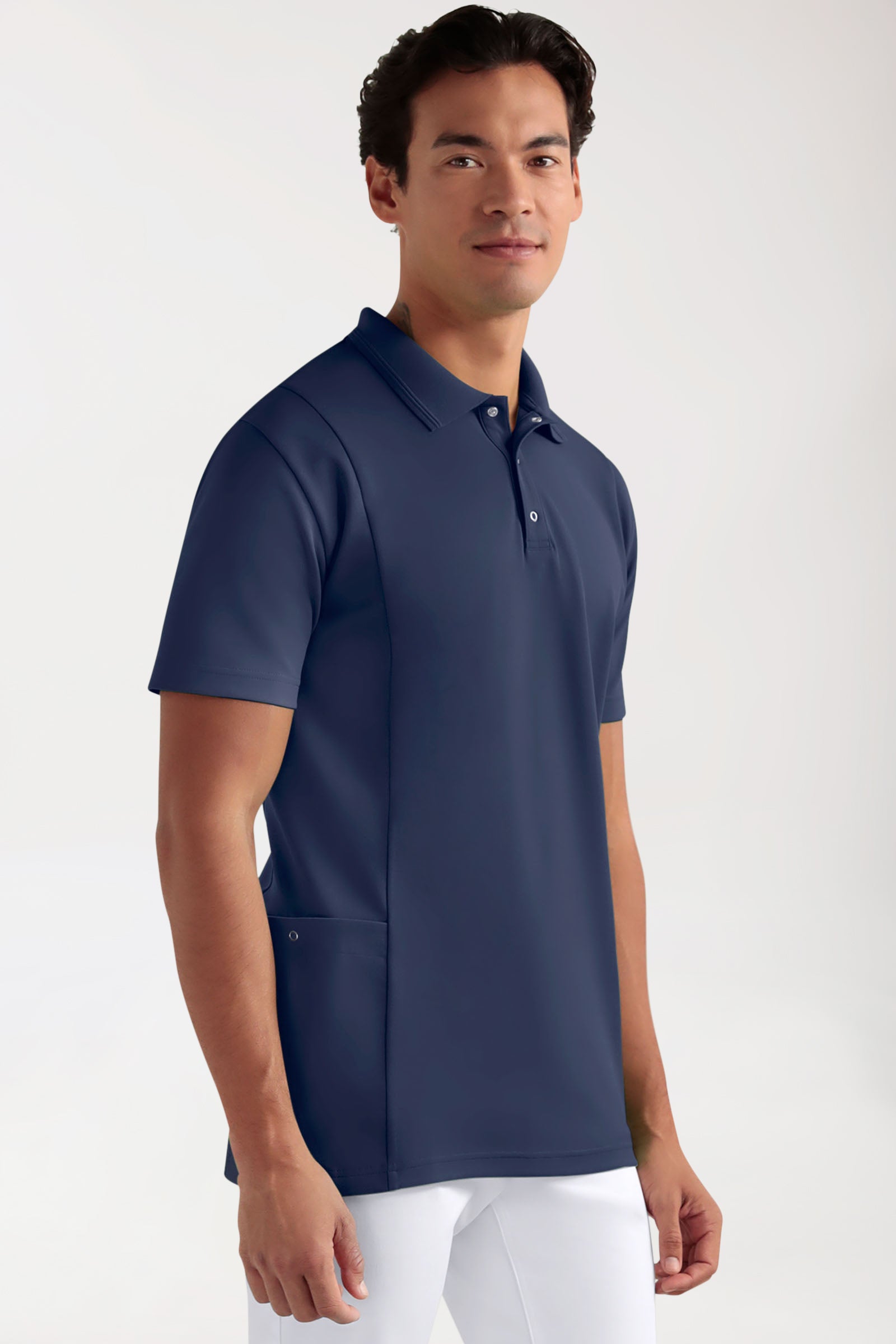 COMFY FLEX Stretch Schlupfkasack Herren - Polokragen navy